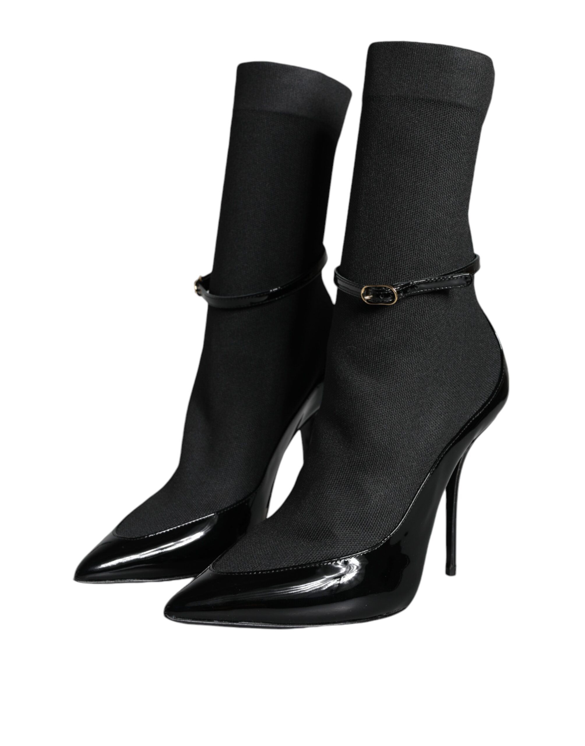 Leather Stilettos Booties Socks Women's Shoes - Dolce & Gabbana - Modalova
