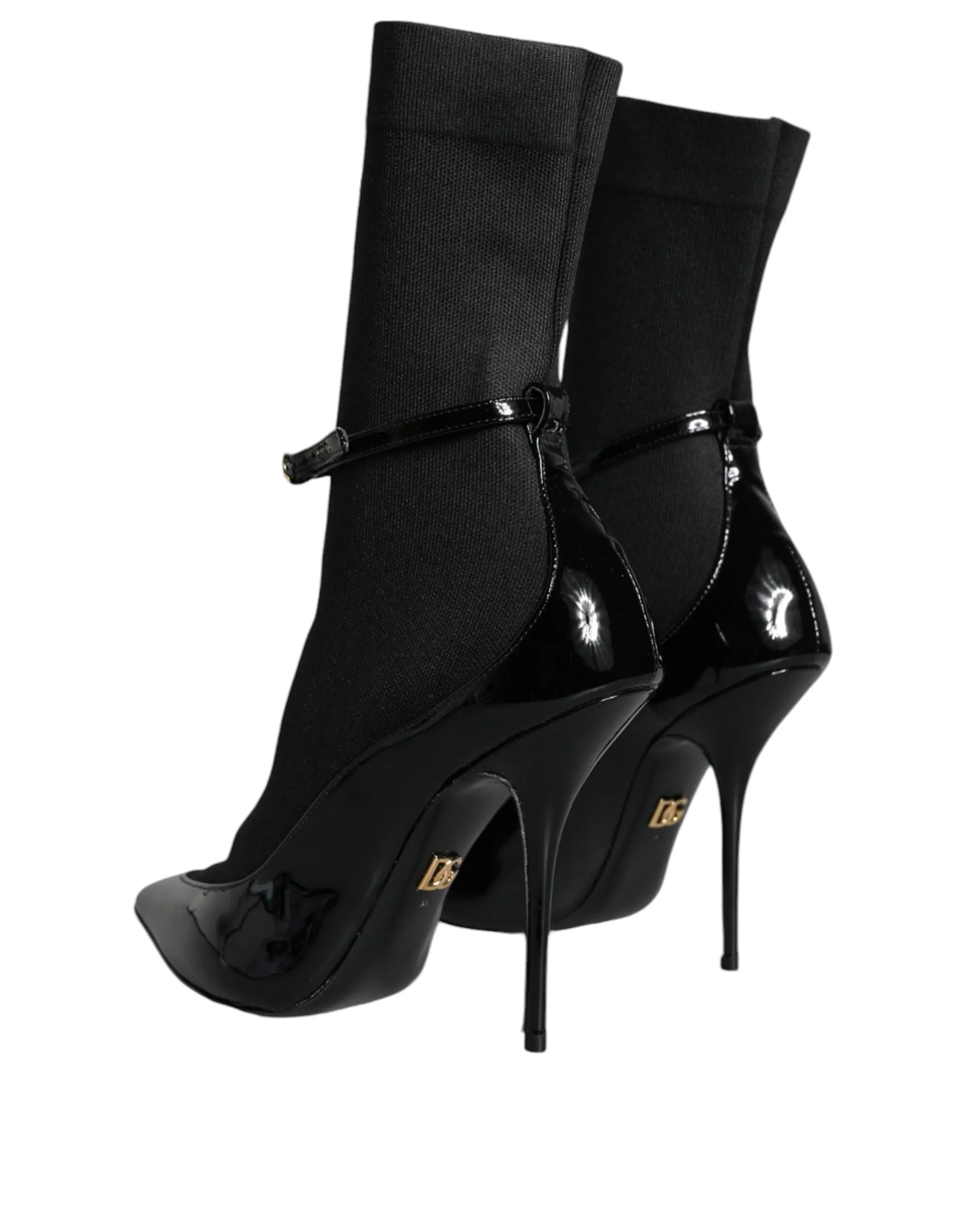 Leather Stilettos Booties Socks Women's Shoes - Dolce & Gabbana - Modalova