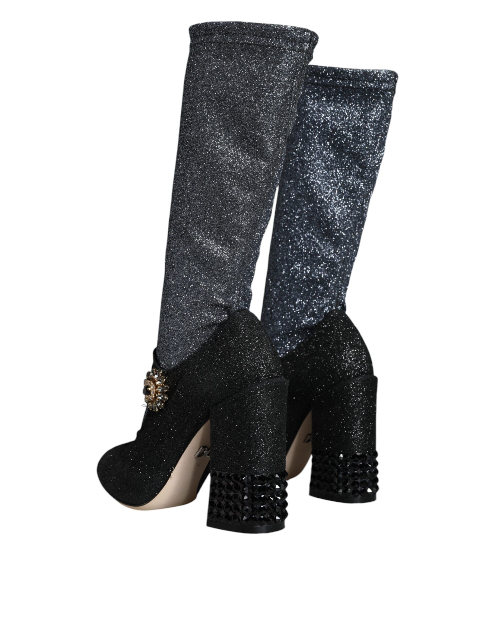 Black Crystal Mary Janes Booties Women's Shoes - Dolce & Gabbana - Modalova