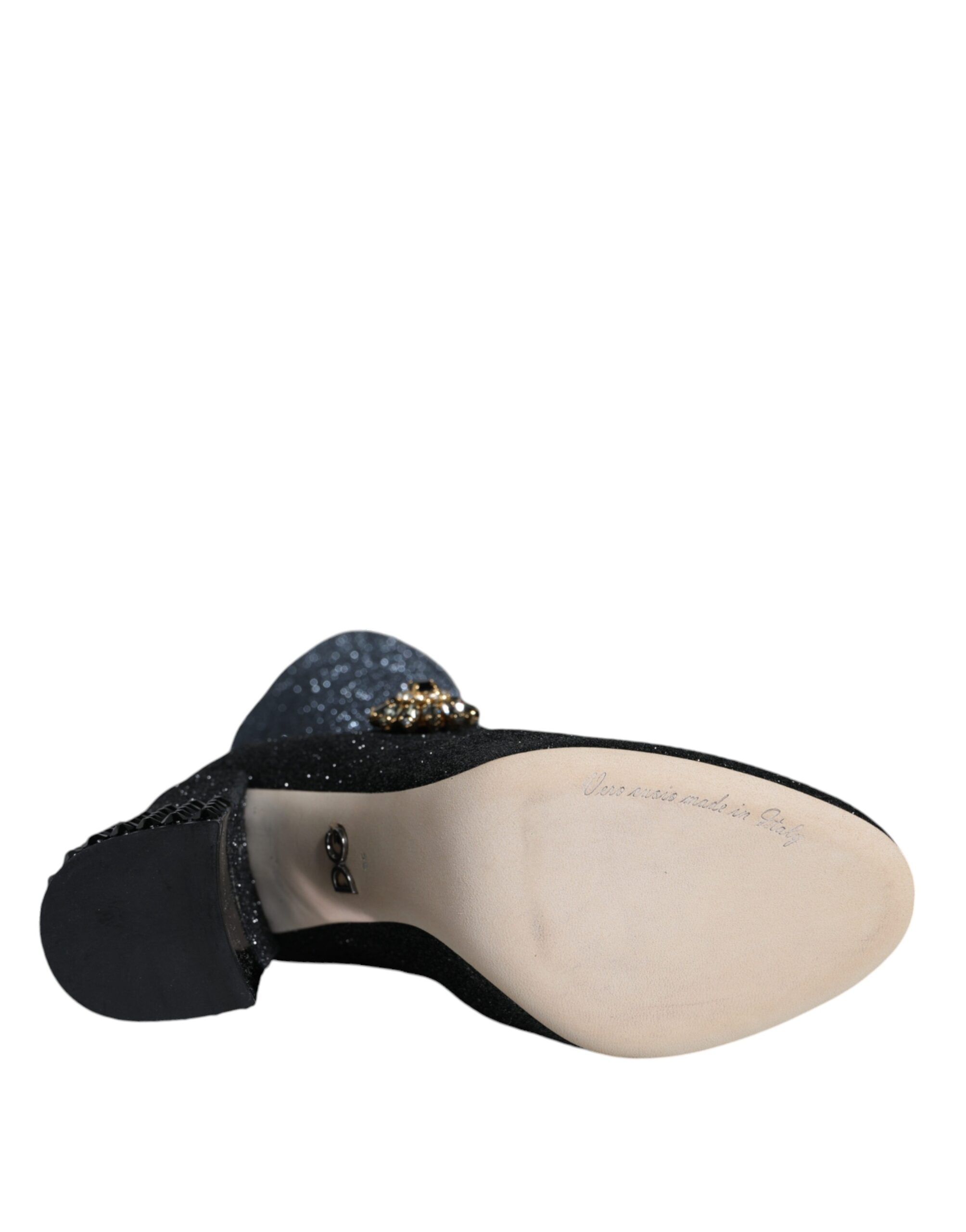 Black Crystal Mary Janes Booties Women's Shoes - Dolce & Gabbana - Modalova