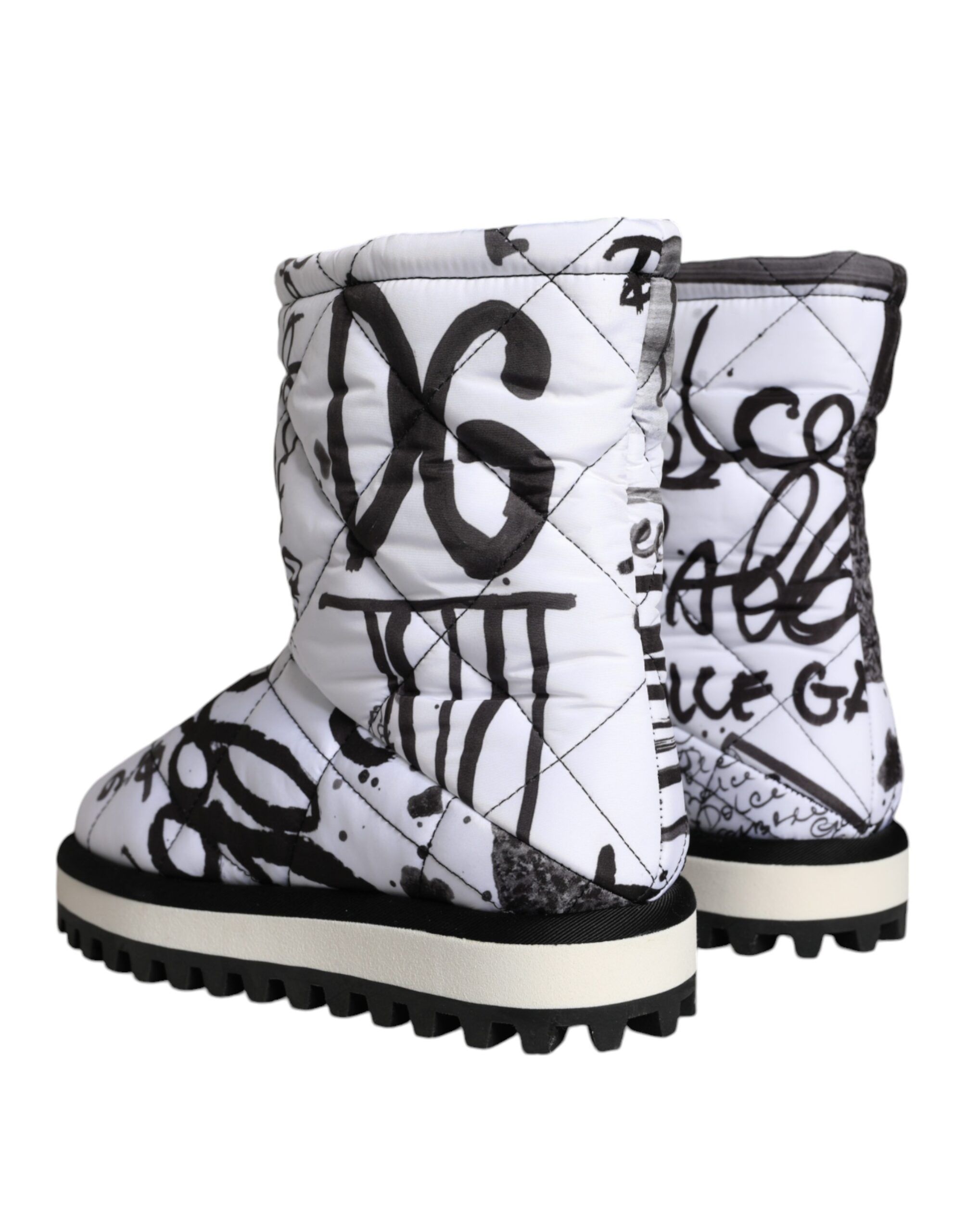 Padded Logo Print Mid Calf Boots Women's Shoes - Dolce & Gabbana - Modalova