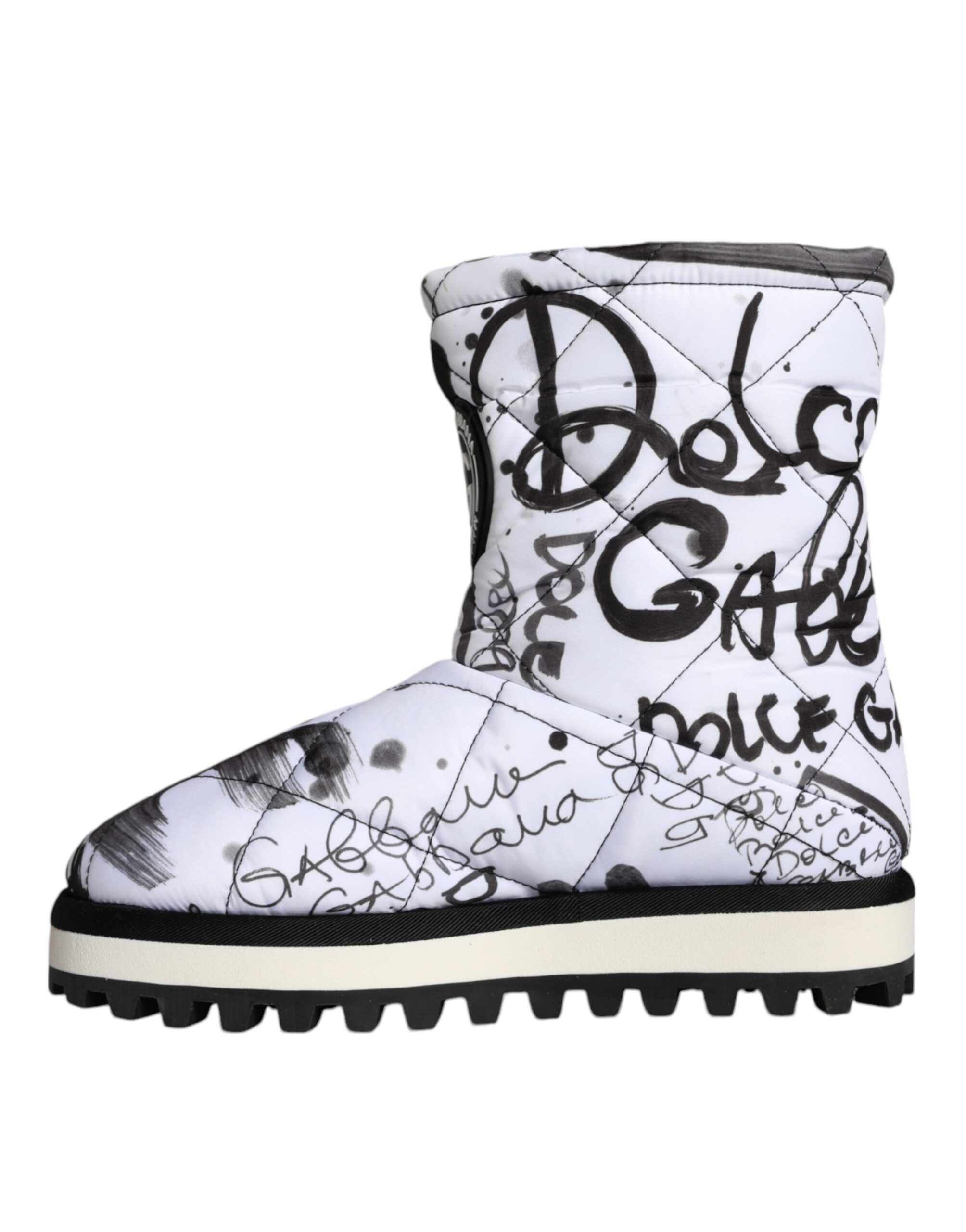 Padded Logo Print Mid Calf Boots Women's Shoes - Dolce & Gabbana - Modalova