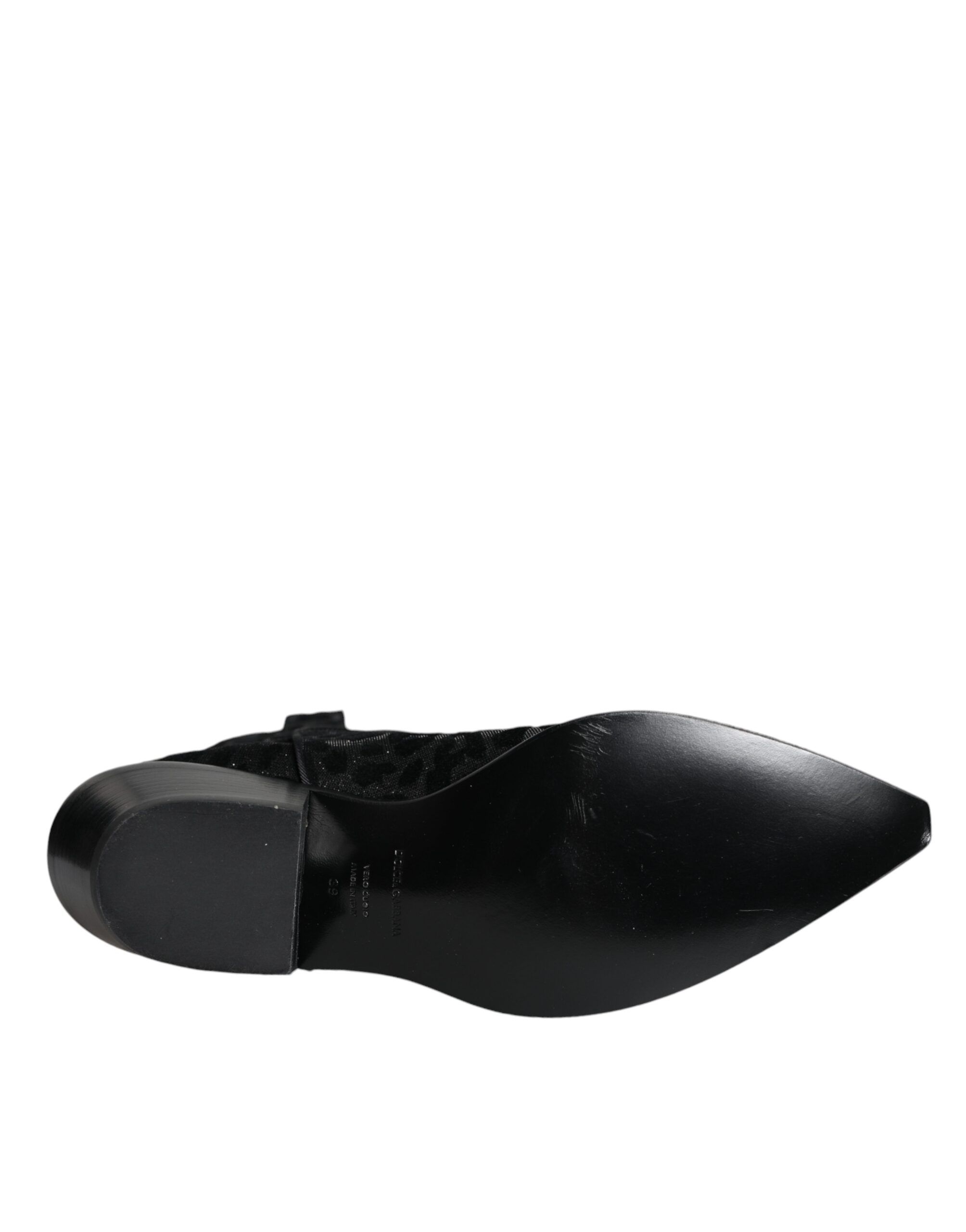 Black Gray Leopard Cowboy Boots Women's Shoes - Dolce & Gabbana - Modalova