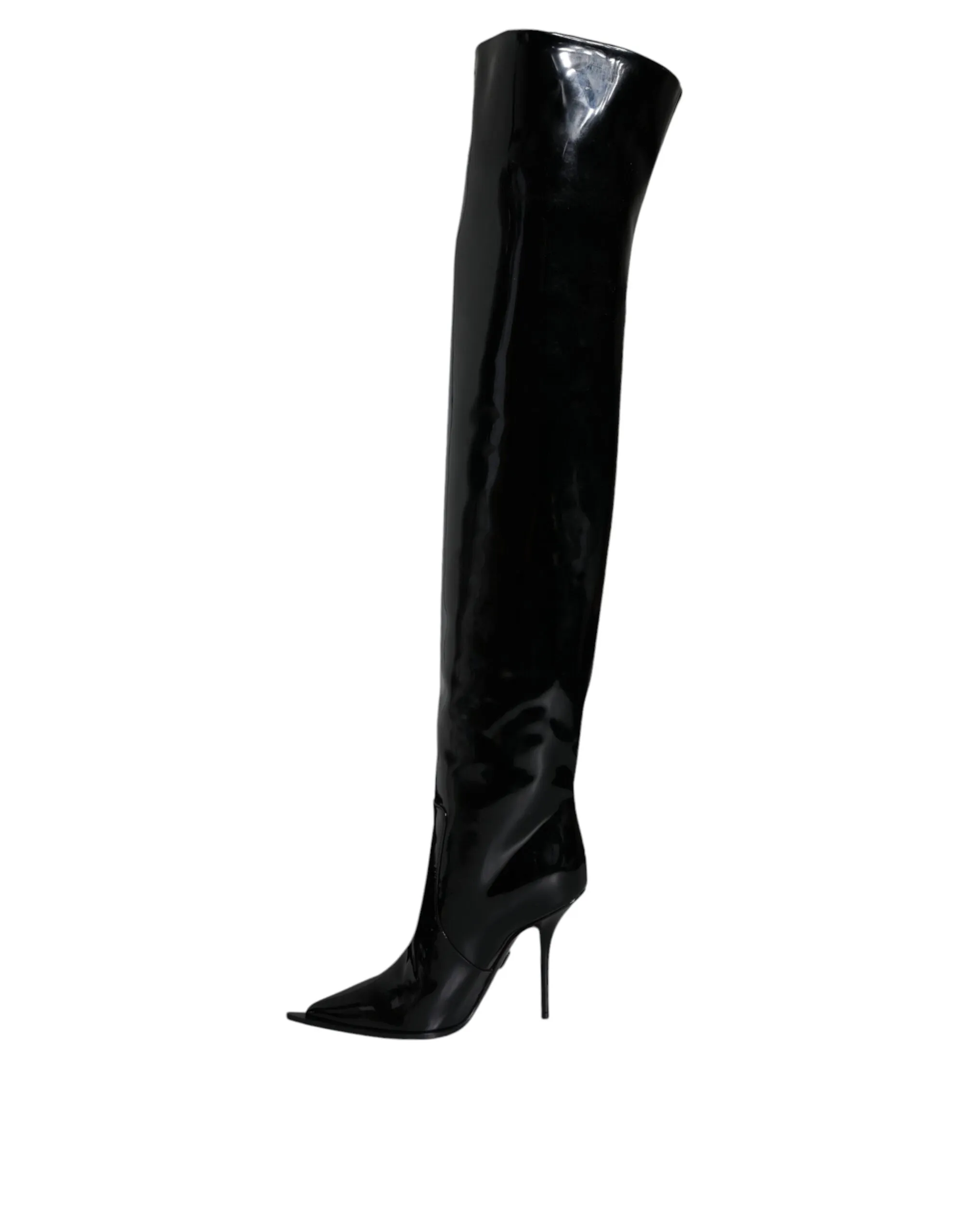 Patent Leather Knee High Boots Women's Shoes (Pre-Owned) - Dolce & Gabbana - Modalova