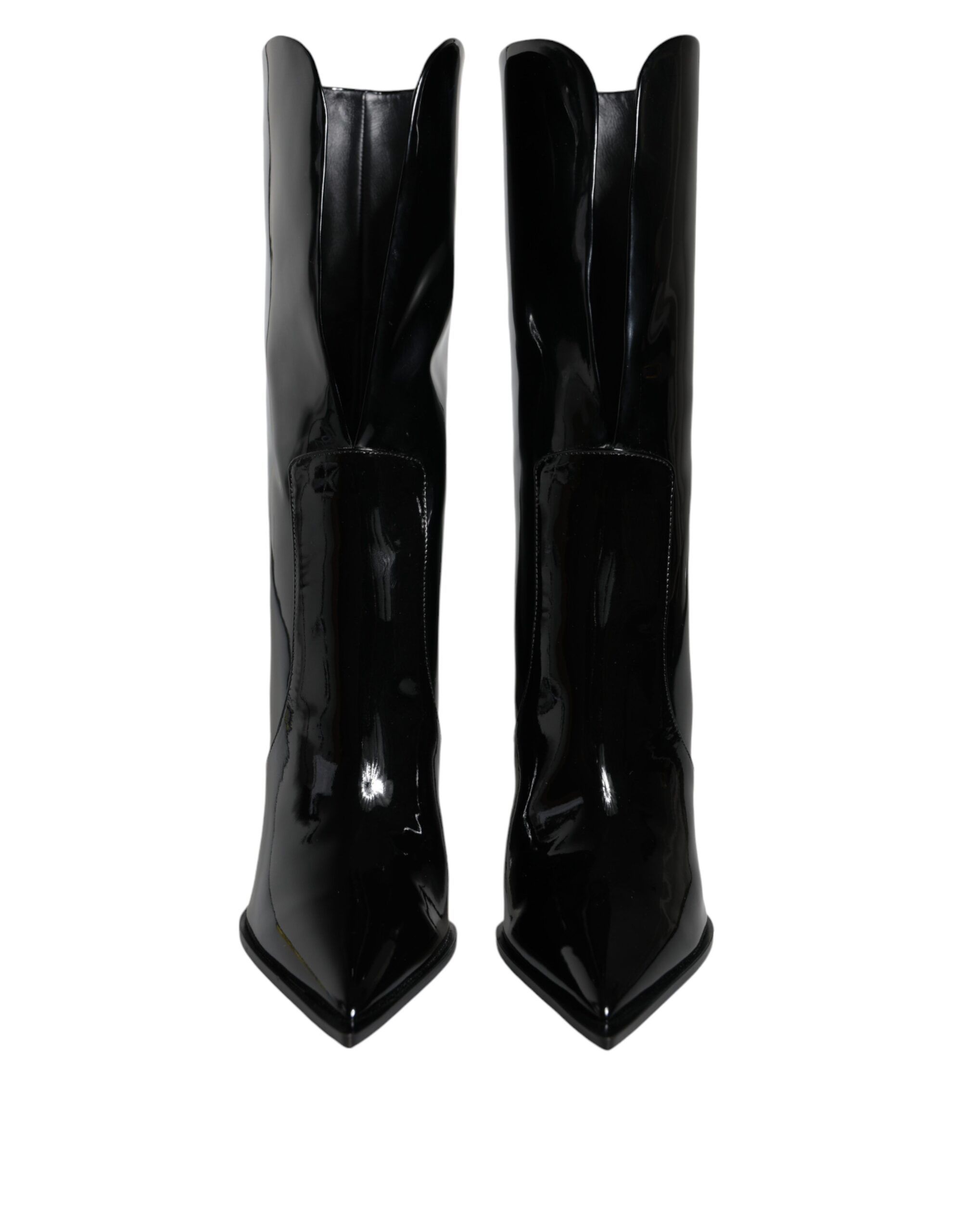 Patent Leather Mid Calf Boots Women's Shoes - Dolce & Gabbana - Modalova