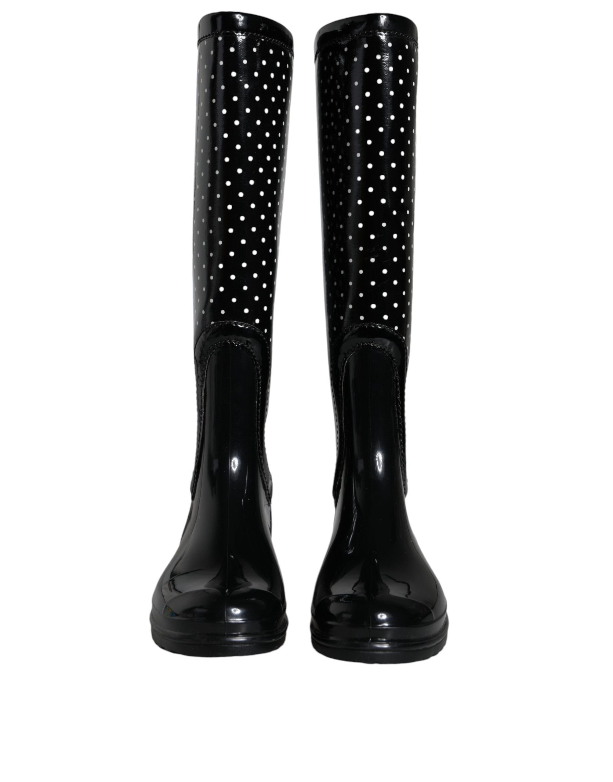 Polka Dot Rubber Knee High Boots Women's Shoes - Dolce & Gabbana - Modalova