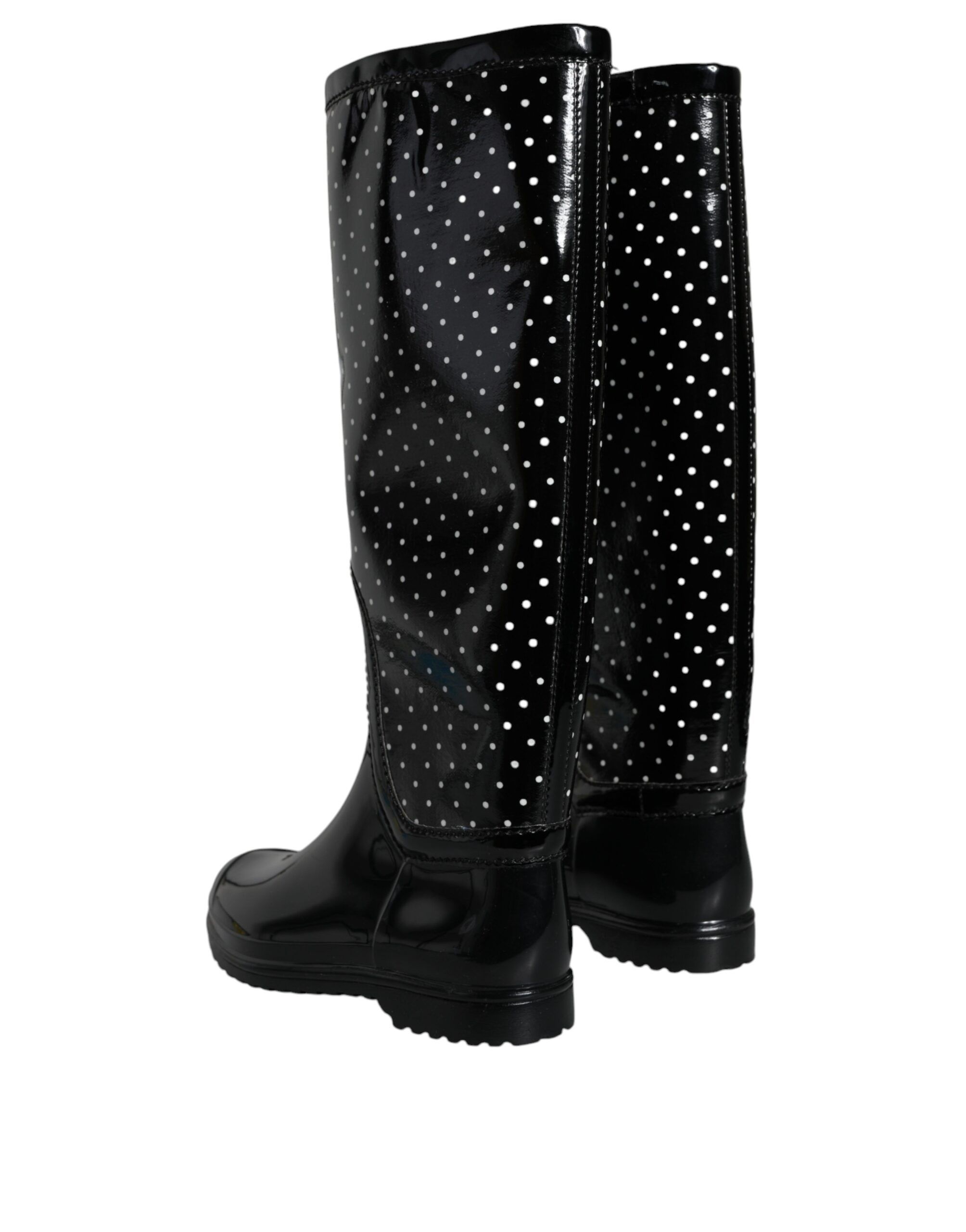 Polka Dot Rubber Knee High Boots Women's Shoes - Dolce & Gabbana - Modalova