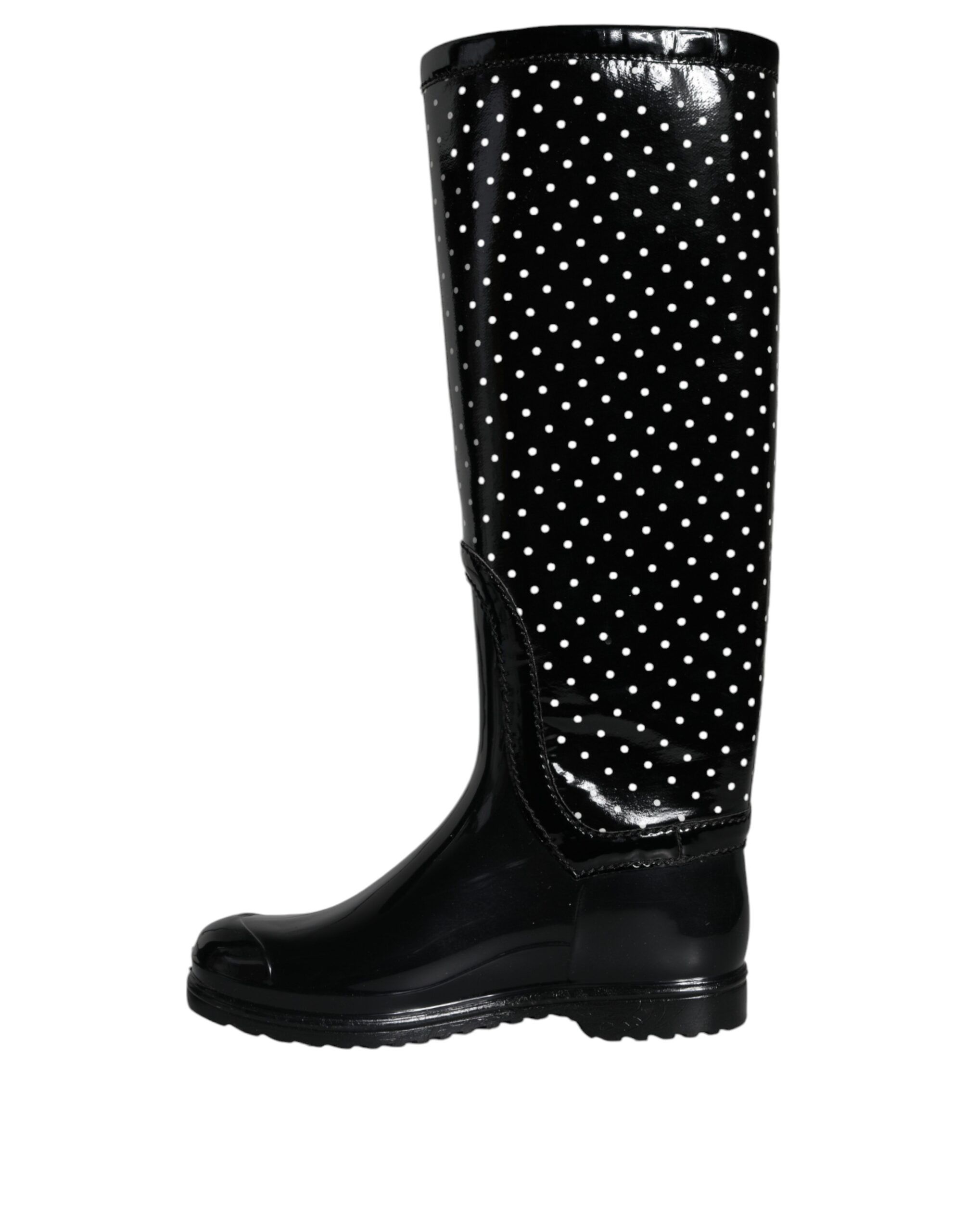 Polka Dot Rubber Knee High Boots Women's Shoes - Dolce & Gabbana - Modalova
