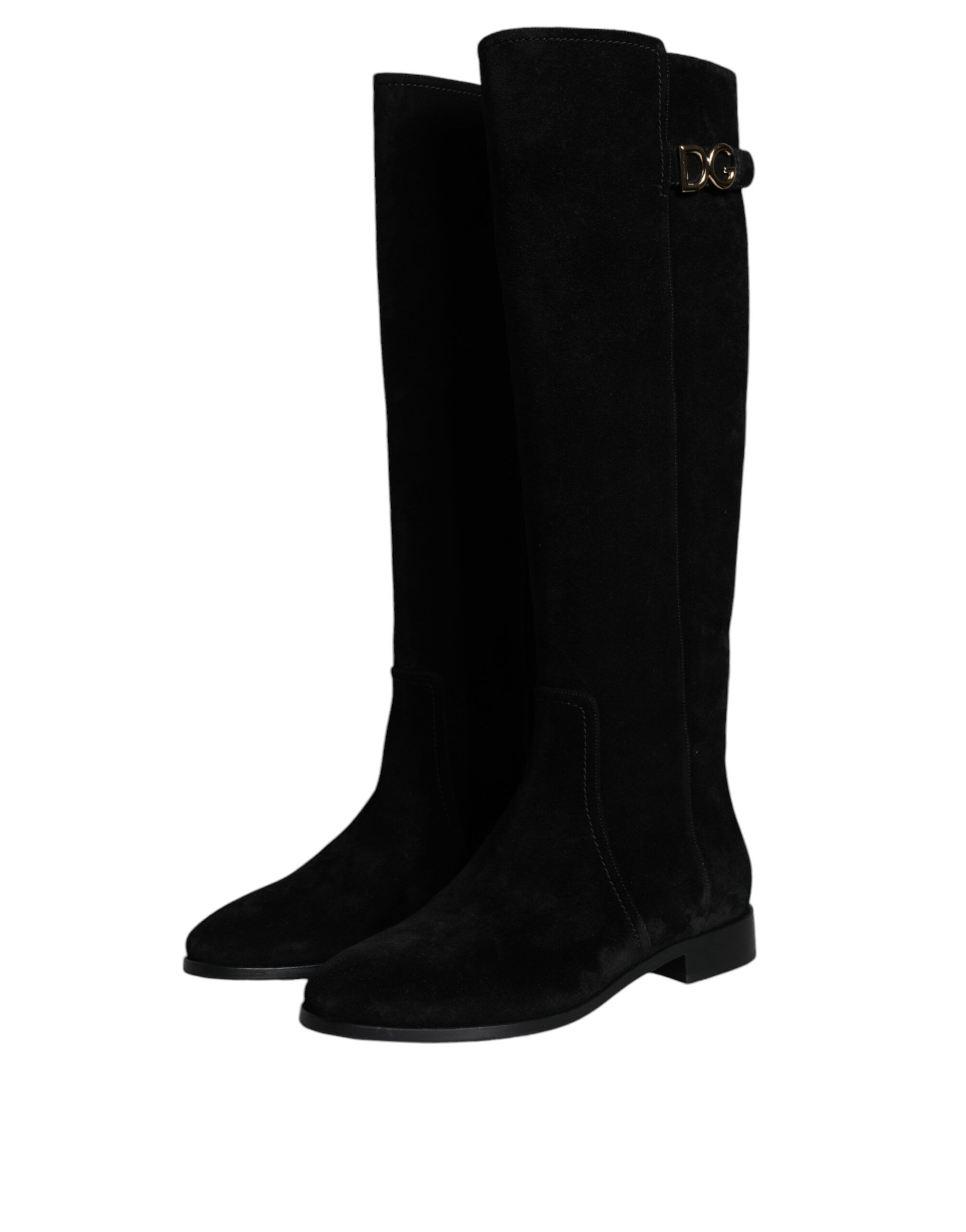 Suede Leather Knee High Boots Women's Shoes - Dolce & Gabbana - Modalova