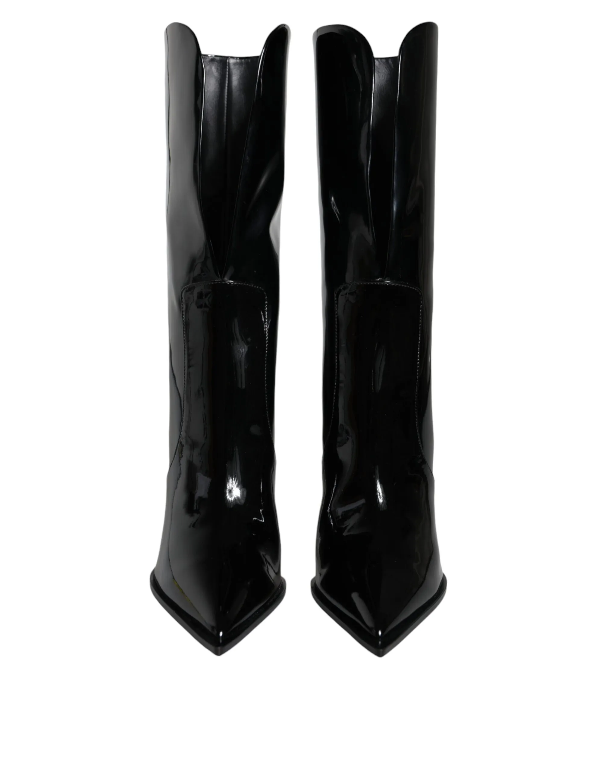 Patent Leather Mid Calf Boots Women's Shoes - Dolce & Gabbana - Modalova