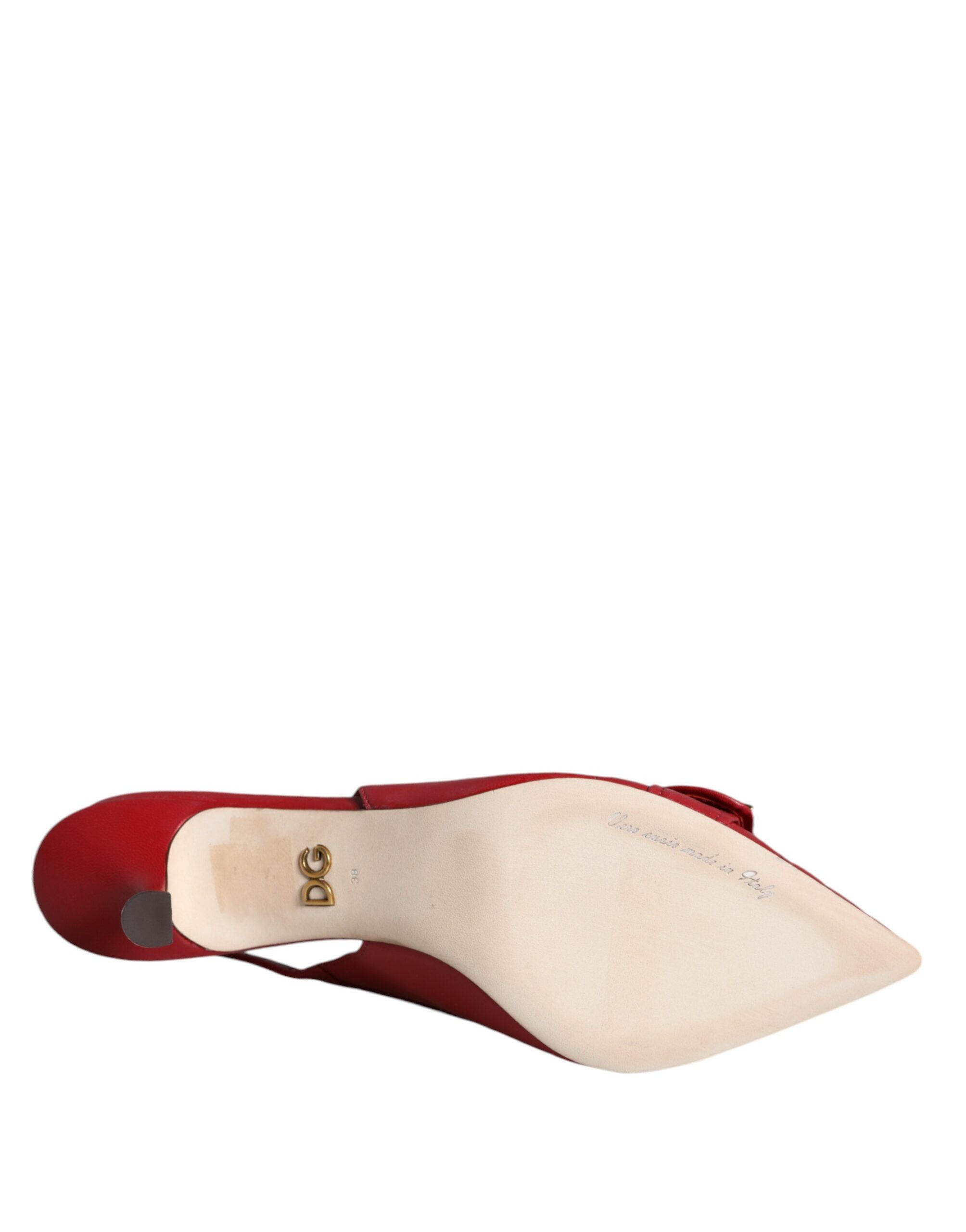 Devotion Leather Heels Slingback Women's Shoes - Dolce & Gabbana - Modalova