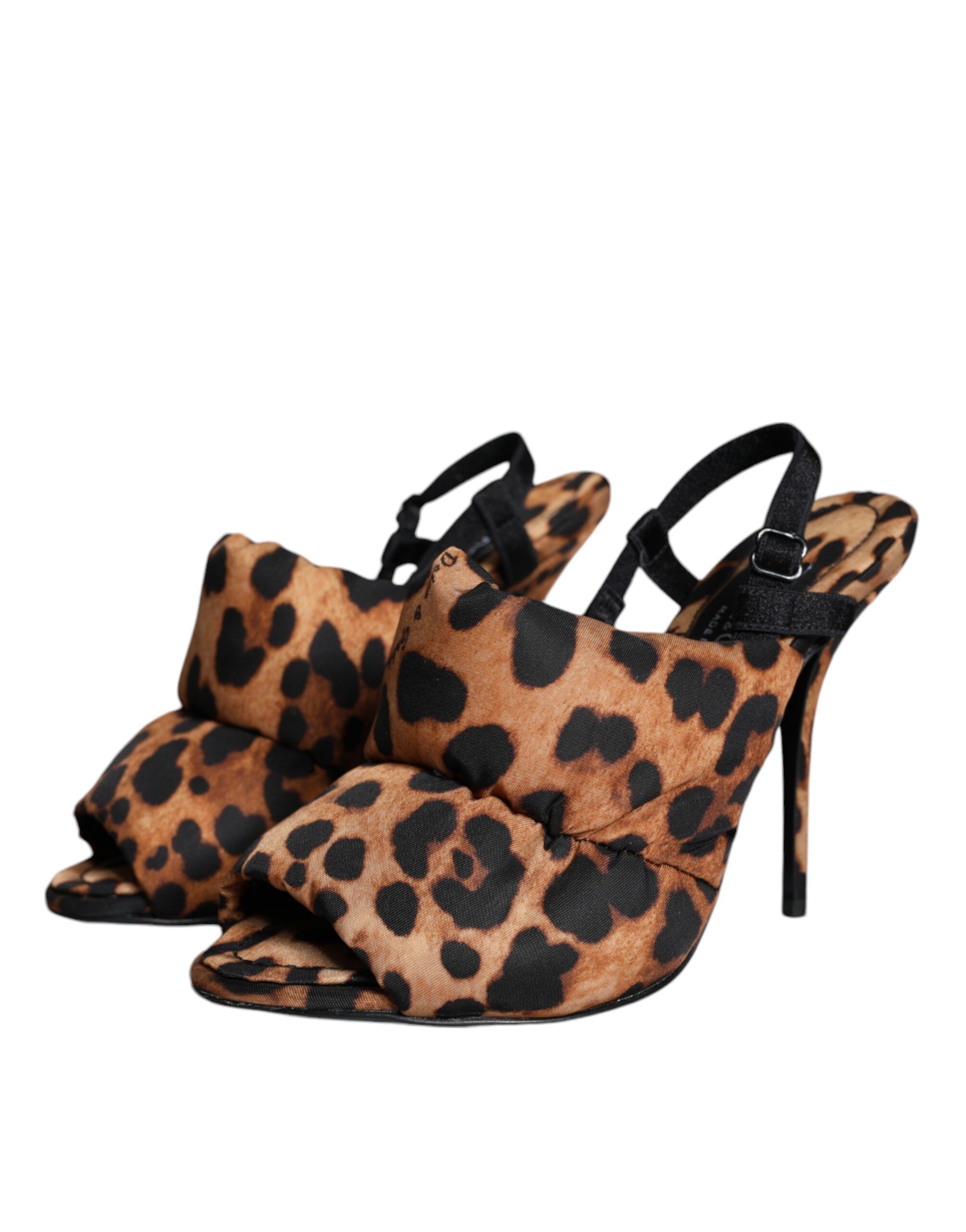 Leopard Keira Slingback Sandals Women's Shoes - Dolce & Gabbana - Modalova