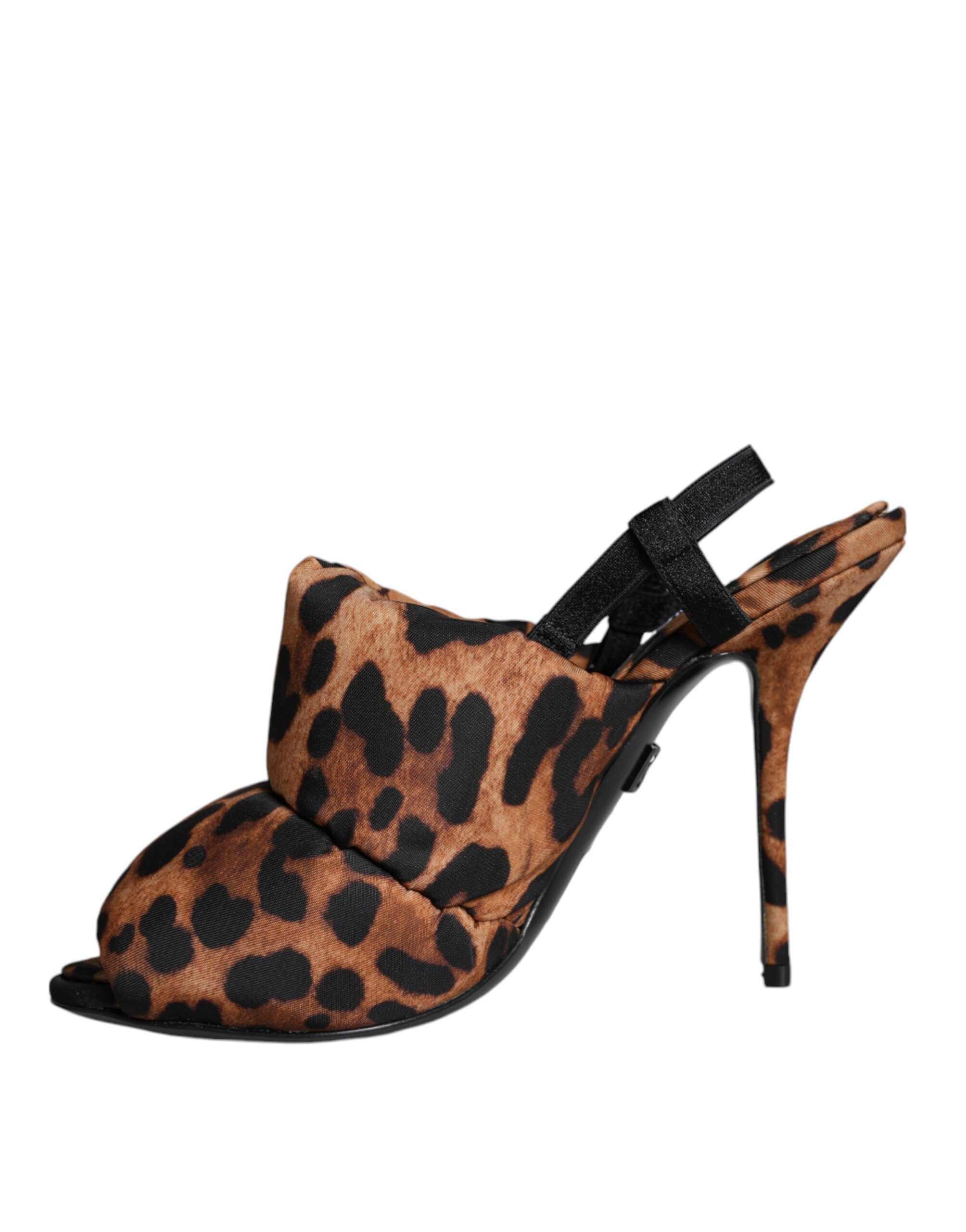 Leopard Keira Slingback Sandals Women's Shoes - Dolce & Gabbana - Modalova