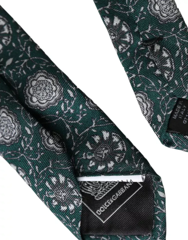 Floral Print Silk Adjustable Men Men's Tie - Dolce & Gabbana - Modalova