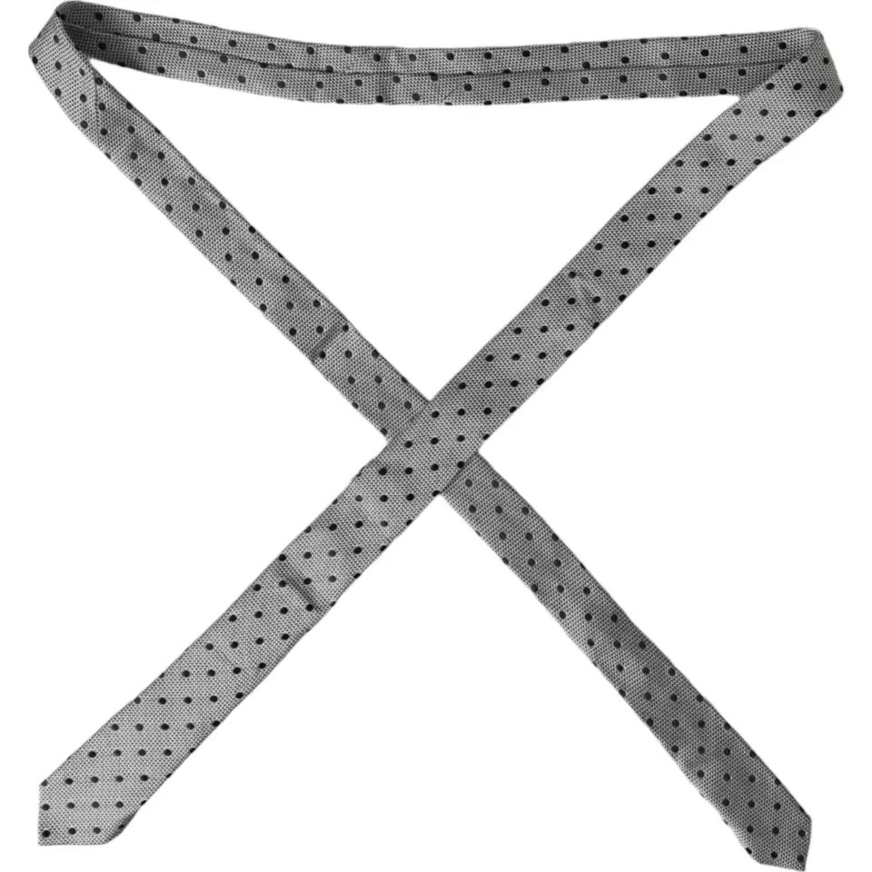 White Dot Fantasy Silk Adjustable Men Men's Tie - Dolce & Gabbana - Modalova