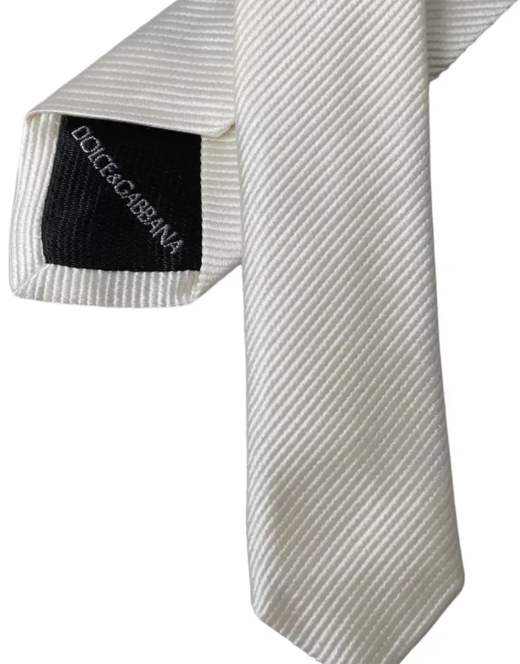 Solid 100% Silk Adjustable Men's Tie - Dolce & Gabbana - Modalova