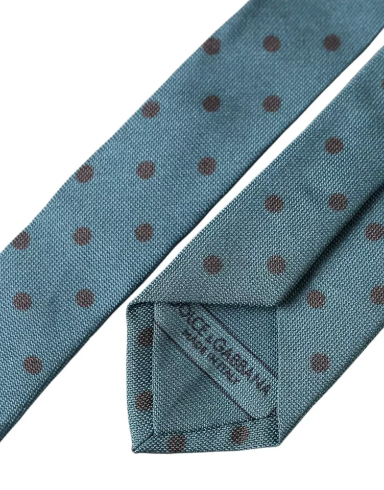 Black Polka Dot Silk Adjustable Men Men's Tie - Dolce & Gabbana - Modalova