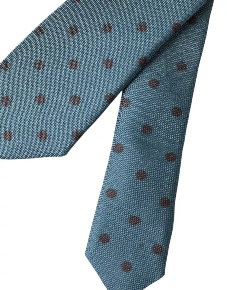 Black Polka Dot Silk Adjustable Men Men's Tie - Dolce & Gabbana - Modalova