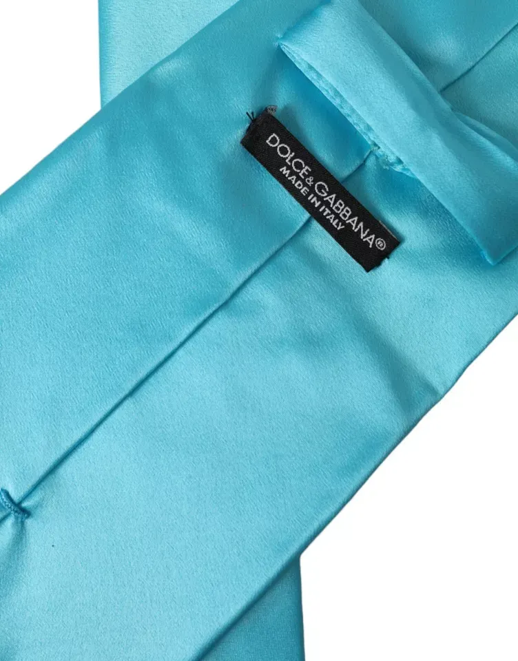 Light Satin Silk Wide Adjustable Men Men's Tie - Dolce & Gabbana - Modalova