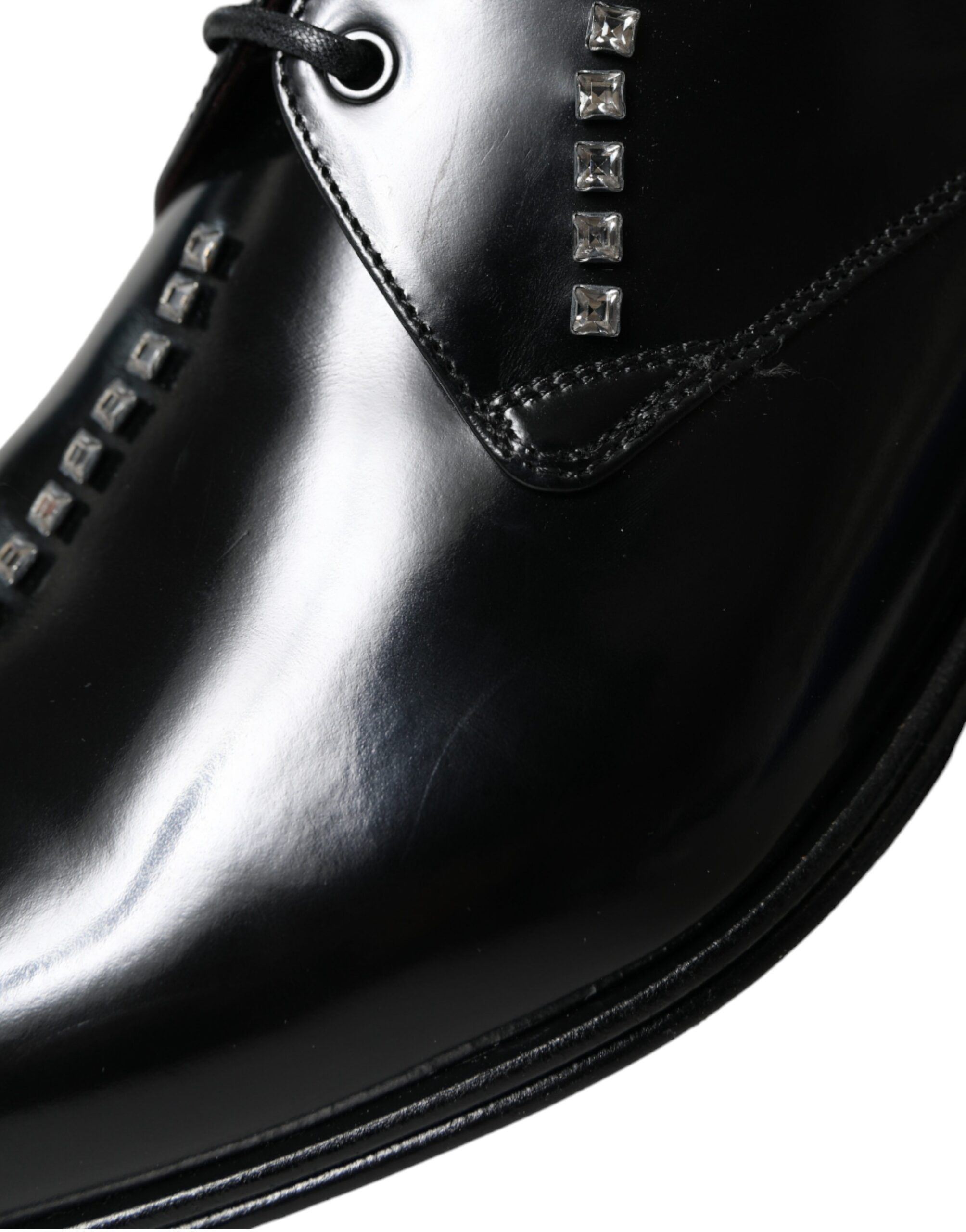 Leather Crystal Dress Formal Men's Shoes - Dolce & Gabbana - Modalova