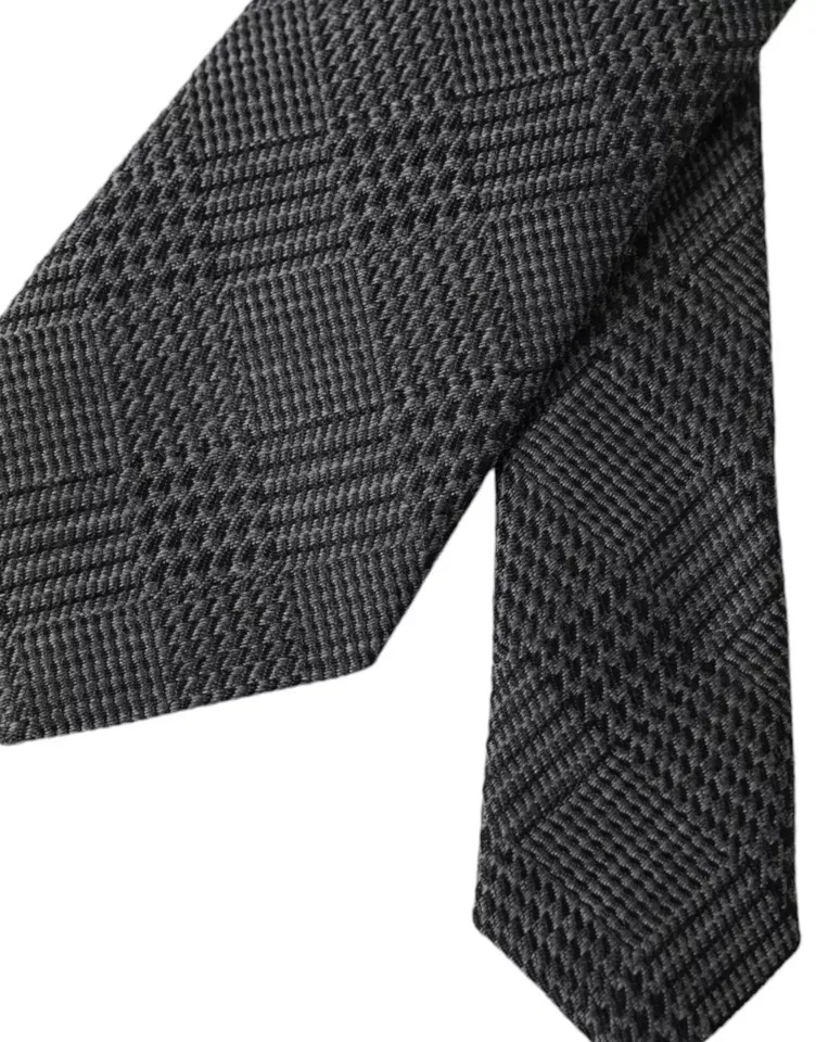 Plaid Patterned Silk Adjustable Men Men's Tie - Dolce & Gabbana - Modalova