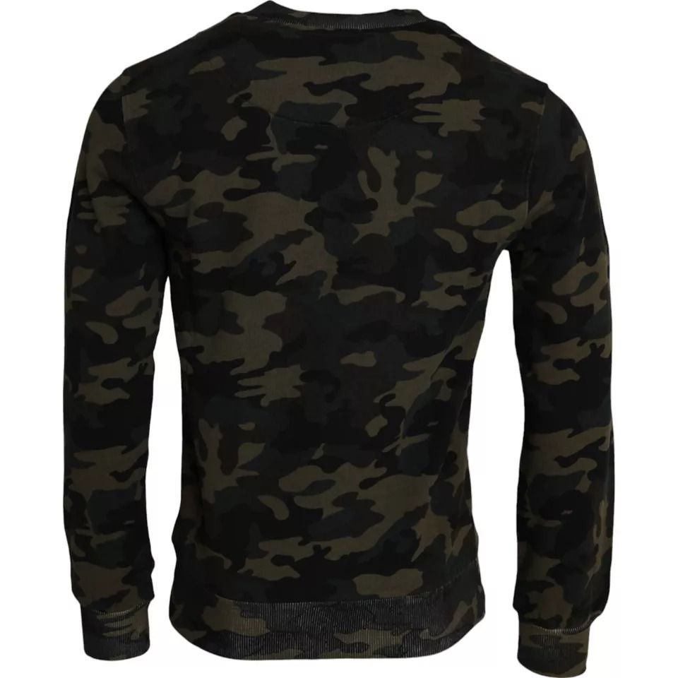 Camouflage Crew Neck Pullover Men's Sweater (Pre-Owned) - Dolce & Gabbana - Modalova