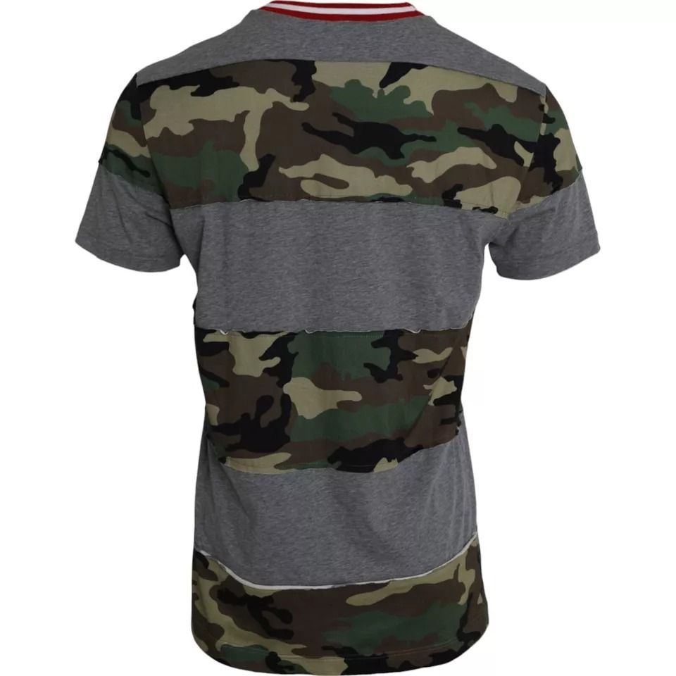 Camouflage Cotton Crew Neck Men Men's T-shirt - Dolce & Gabbana - Modalova