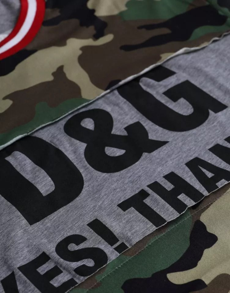 Camouflage Cotton Crew Neck Men Men's T-shirt - Dolce & Gabbana - Modalova