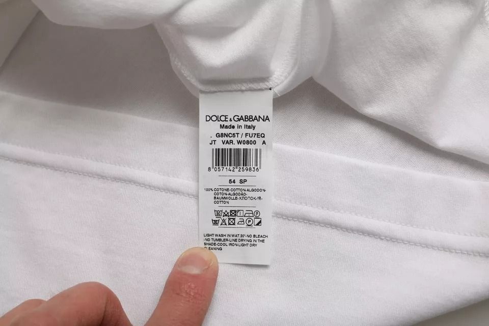 Cotton Round Neck Short Sleeve Men's T-shirt - Dolce & Gabbana - Modalova