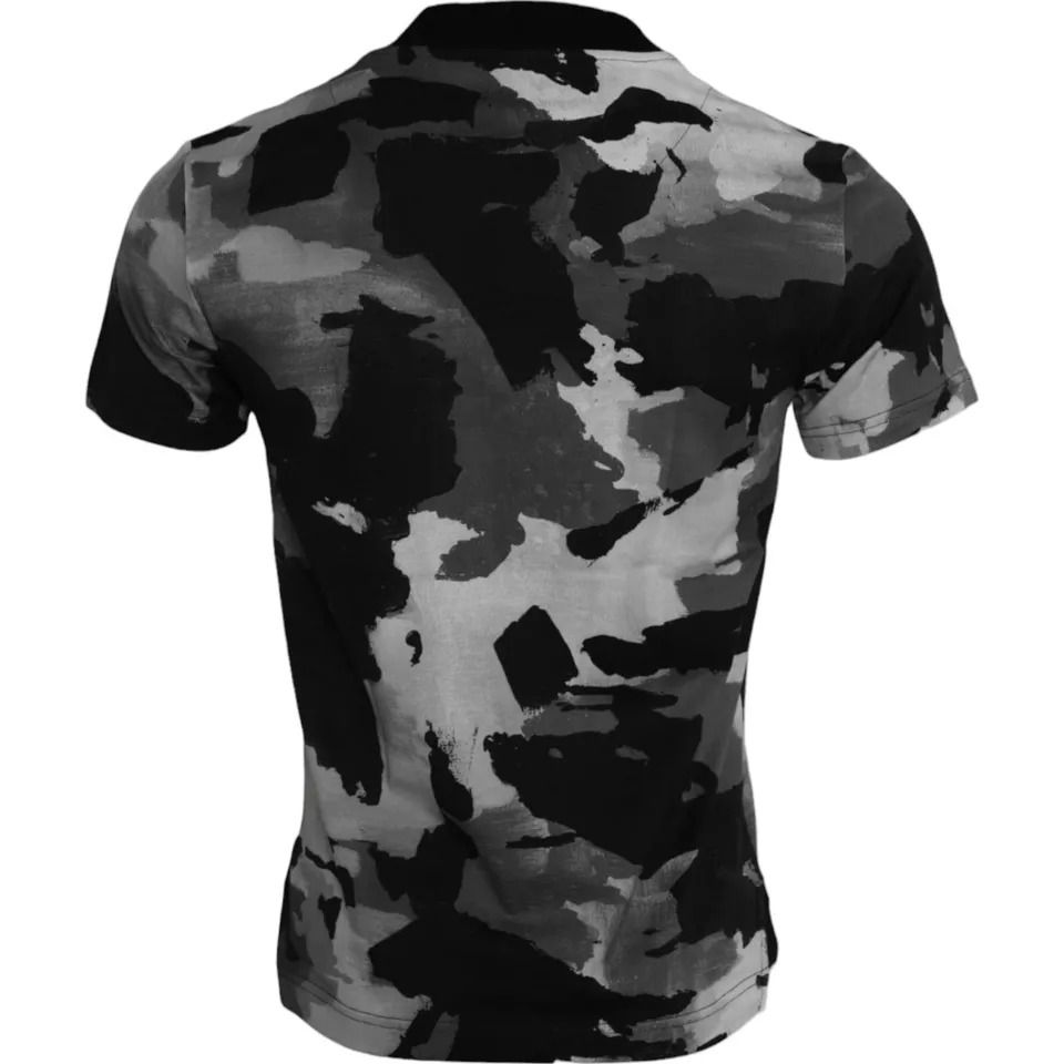 Camouflage Cotton Crewneck Men's T-shirt - Dolce & Gabbana - Modalova