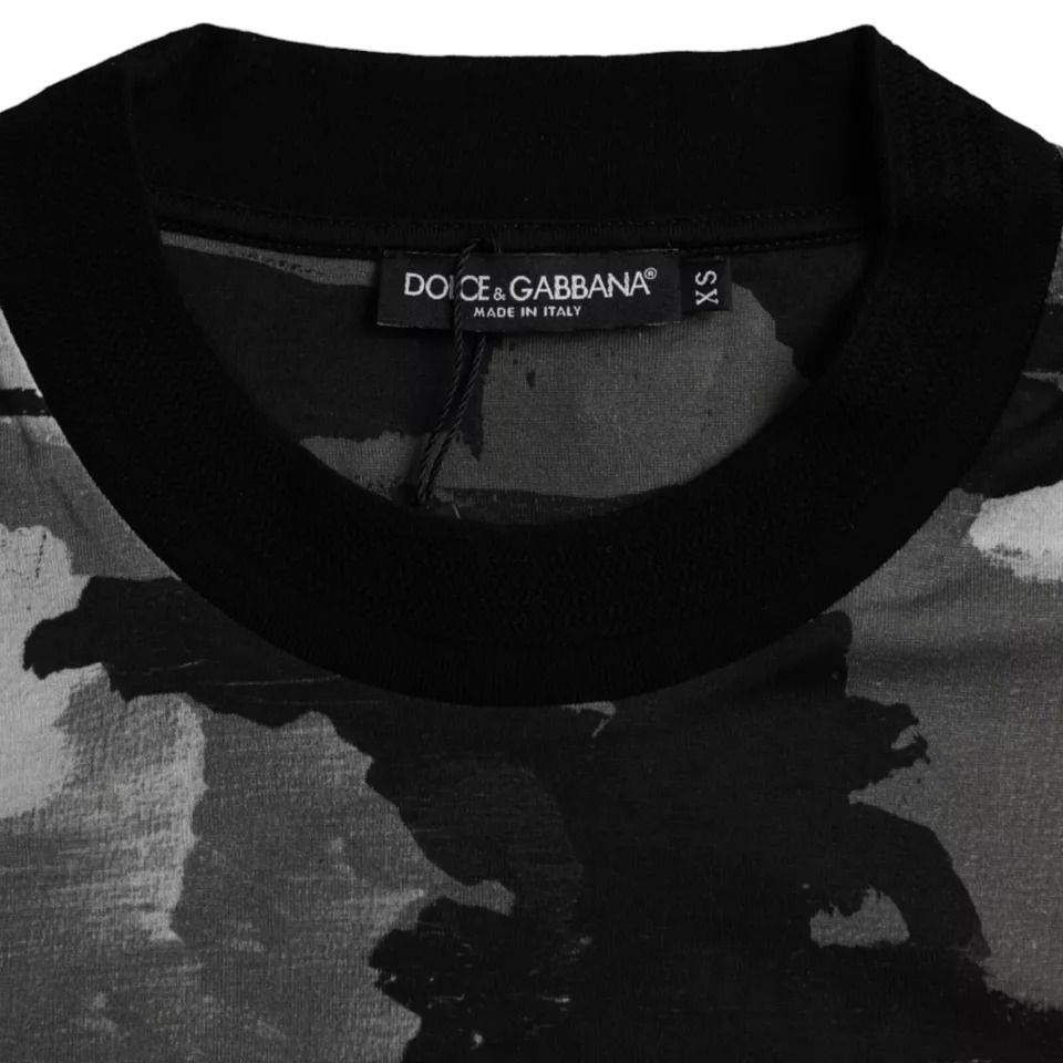 Camouflage Cotton Crewneck Men's T-shirt - Dolce & Gabbana - Modalova