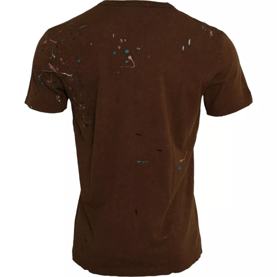 Color Splash Cotton Crew Neck Men's T-shirt - Dolce & Gabbana - Modalova