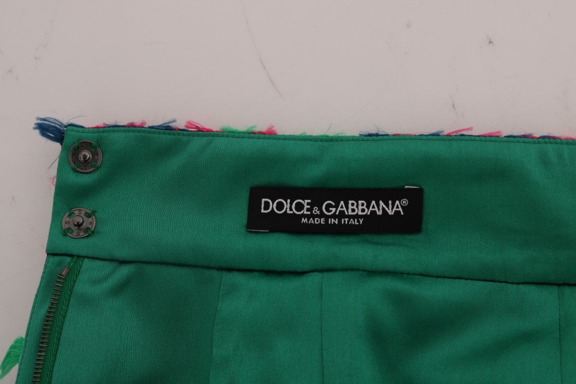 Pink Green Jacquard Pencil Women's Skirt - Dolce & Gabbana - Modalova