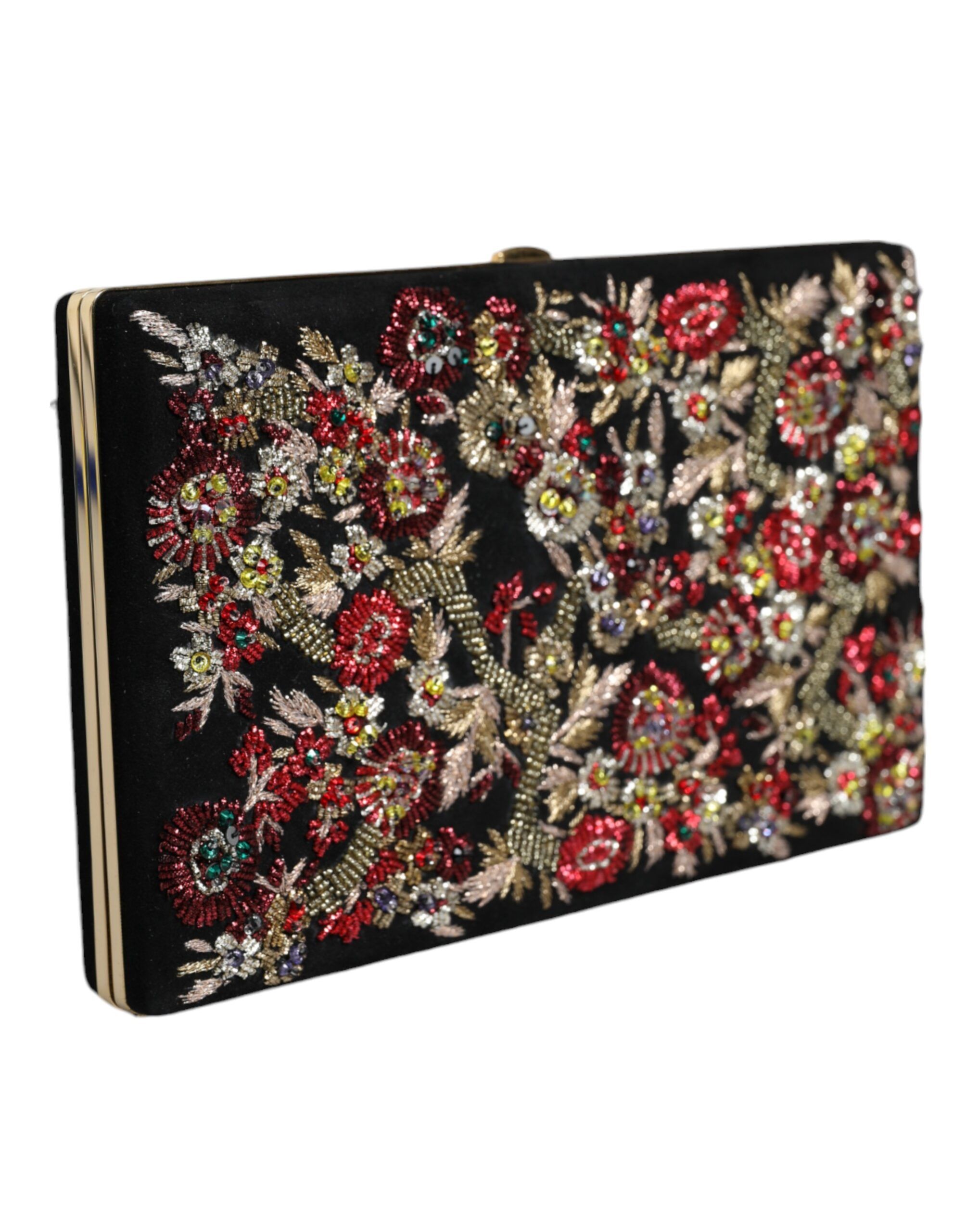 Floral Gold Frame Clutch Evening Purse Women's Bag - Dolce & Gabbana - Modalova
