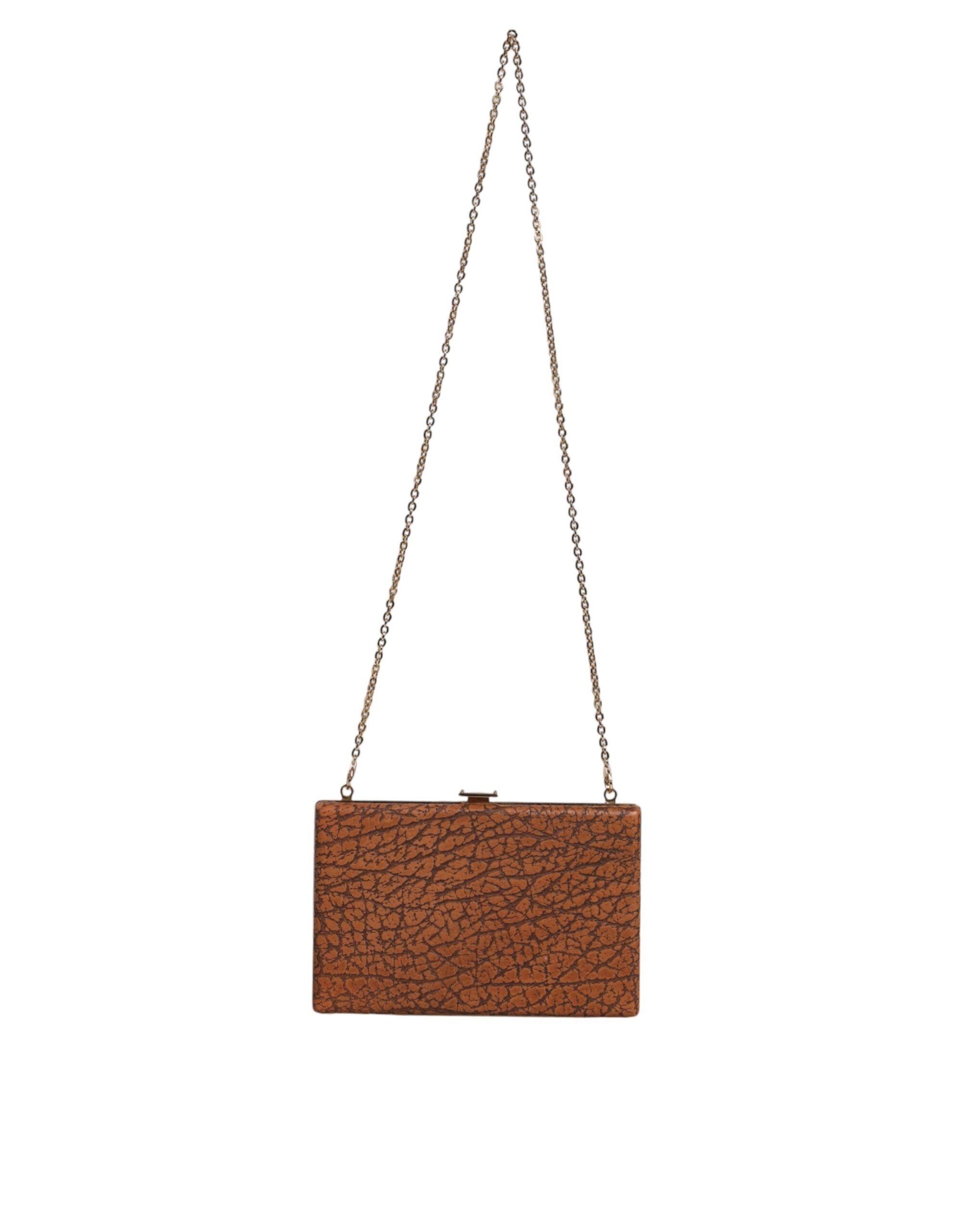Leather Gold Frame Clutch Mini Crossbody Women's Bag - Dolce & Gabbana - Modalova