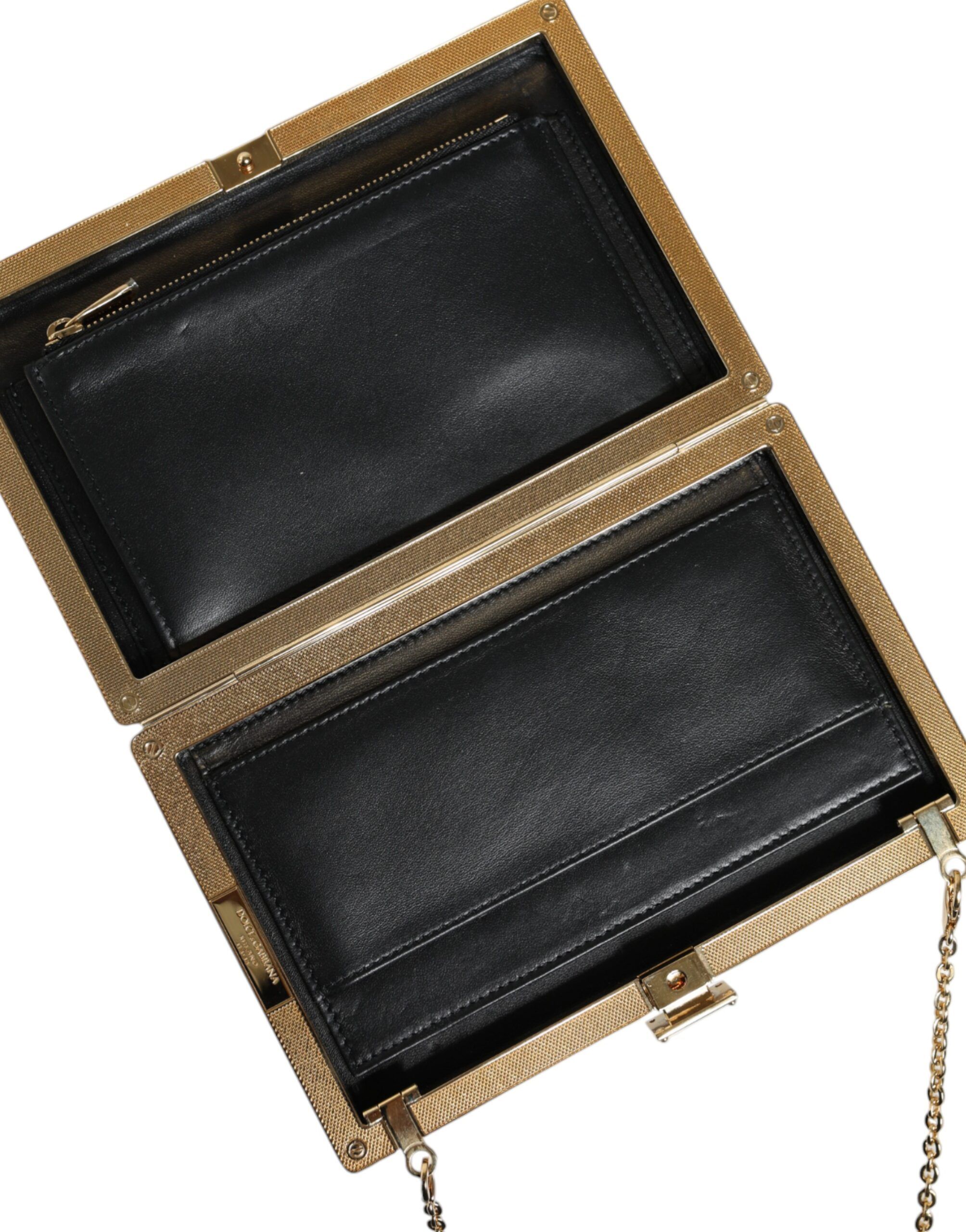 Leather Gold Frame Clutch Mini Crossbody Women's Bag - Dolce & Gabbana - Modalova