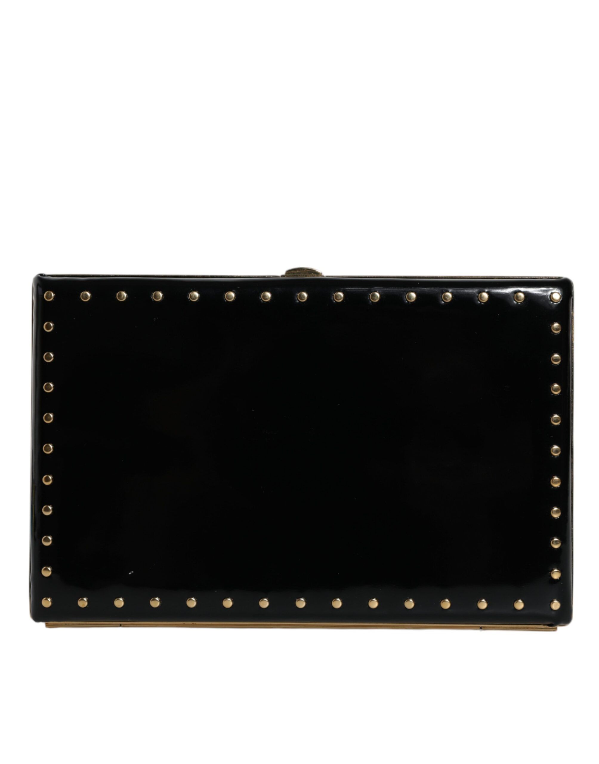 Leather Studs Gold Frame Clutch Evening Purse Women's Bag - Dolce & Gabbana - Modalova