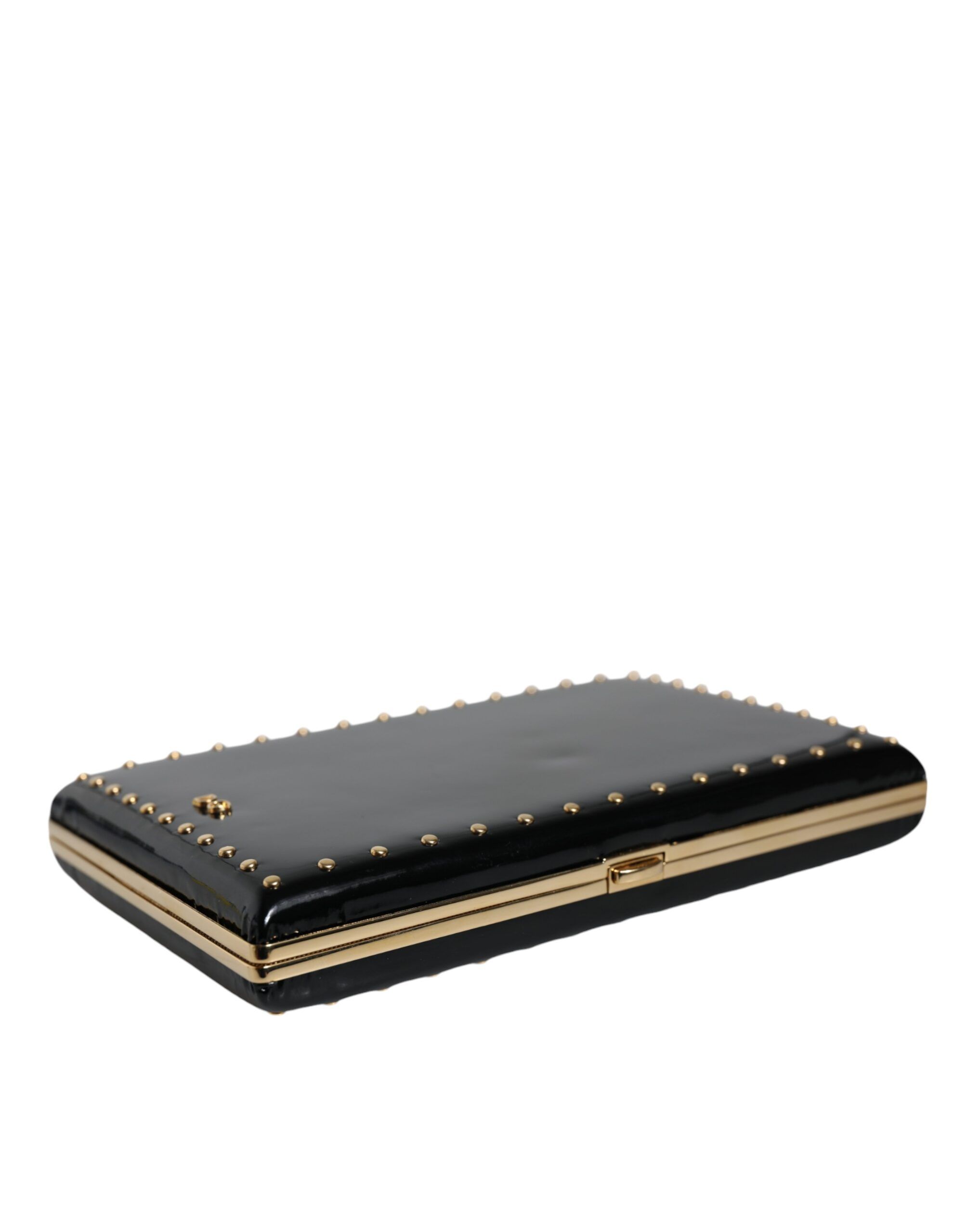 Leather Studs Gold Frame Clutch Evening Purse Women's Bag - Dolce & Gabbana - Modalova