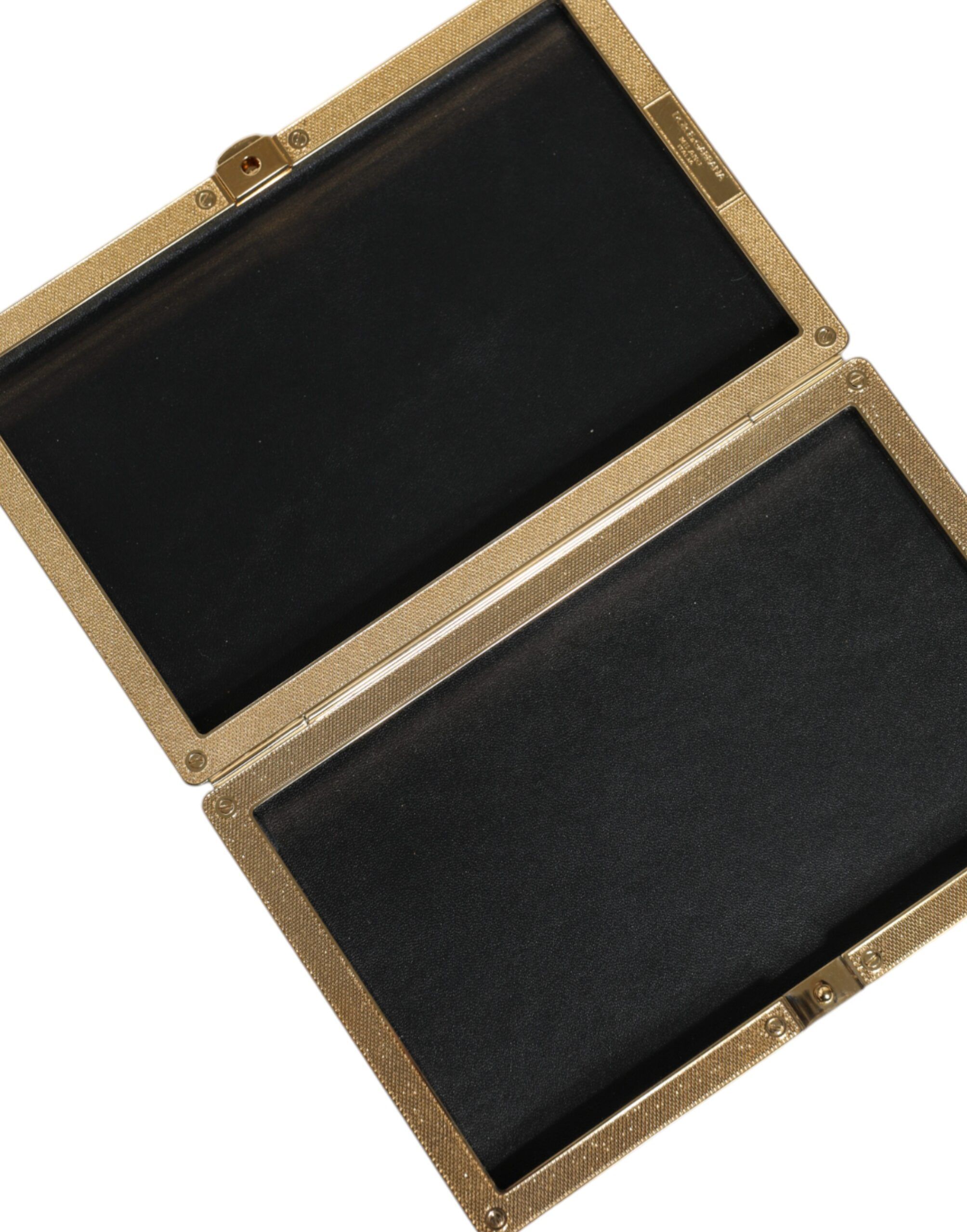 Leather Studs Gold Frame Clutch Evening Purse Women's Bag - Dolce & Gabbana - Modalova