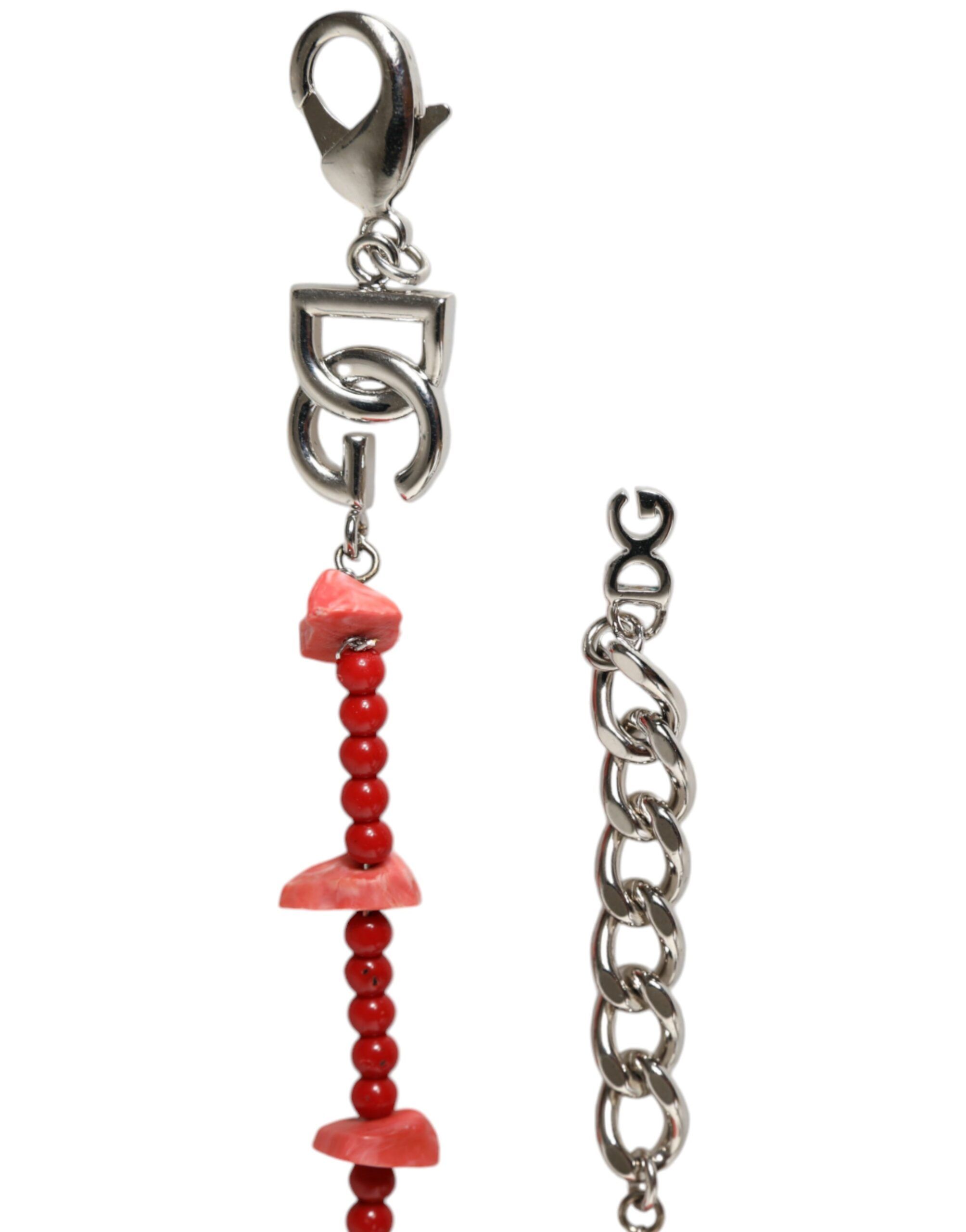 Tone Brass Beaded Resin DG Logo Chain Women's Bracelet - Dolce & Gabbana - Modalova