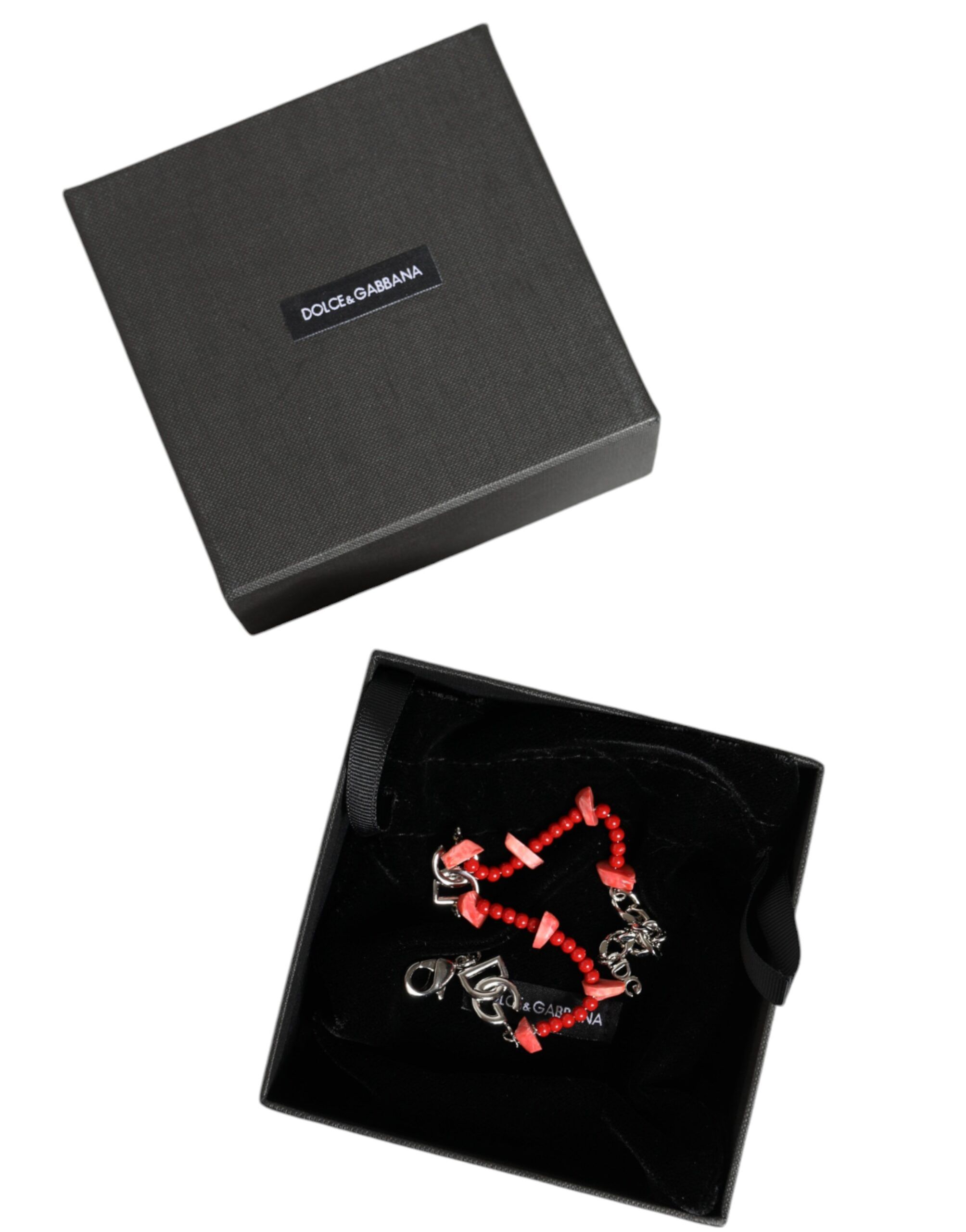 Tone Brass Beaded Resin DG Logo Chain Women's Bracelet - Dolce & Gabbana - Modalova