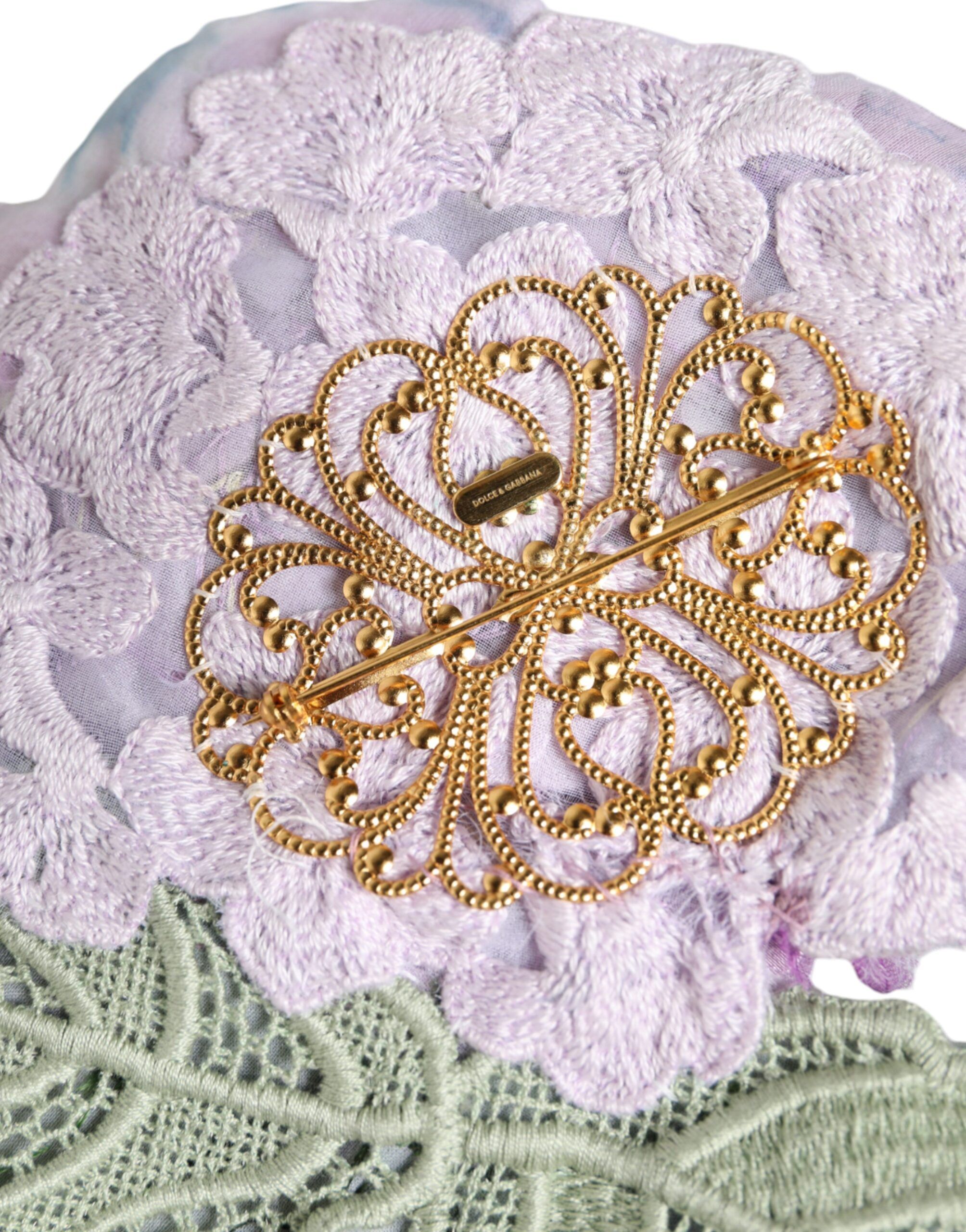 Hydrangea Gold Brass Pin Women's Brooch - Dolce & Gabbana - Modalova