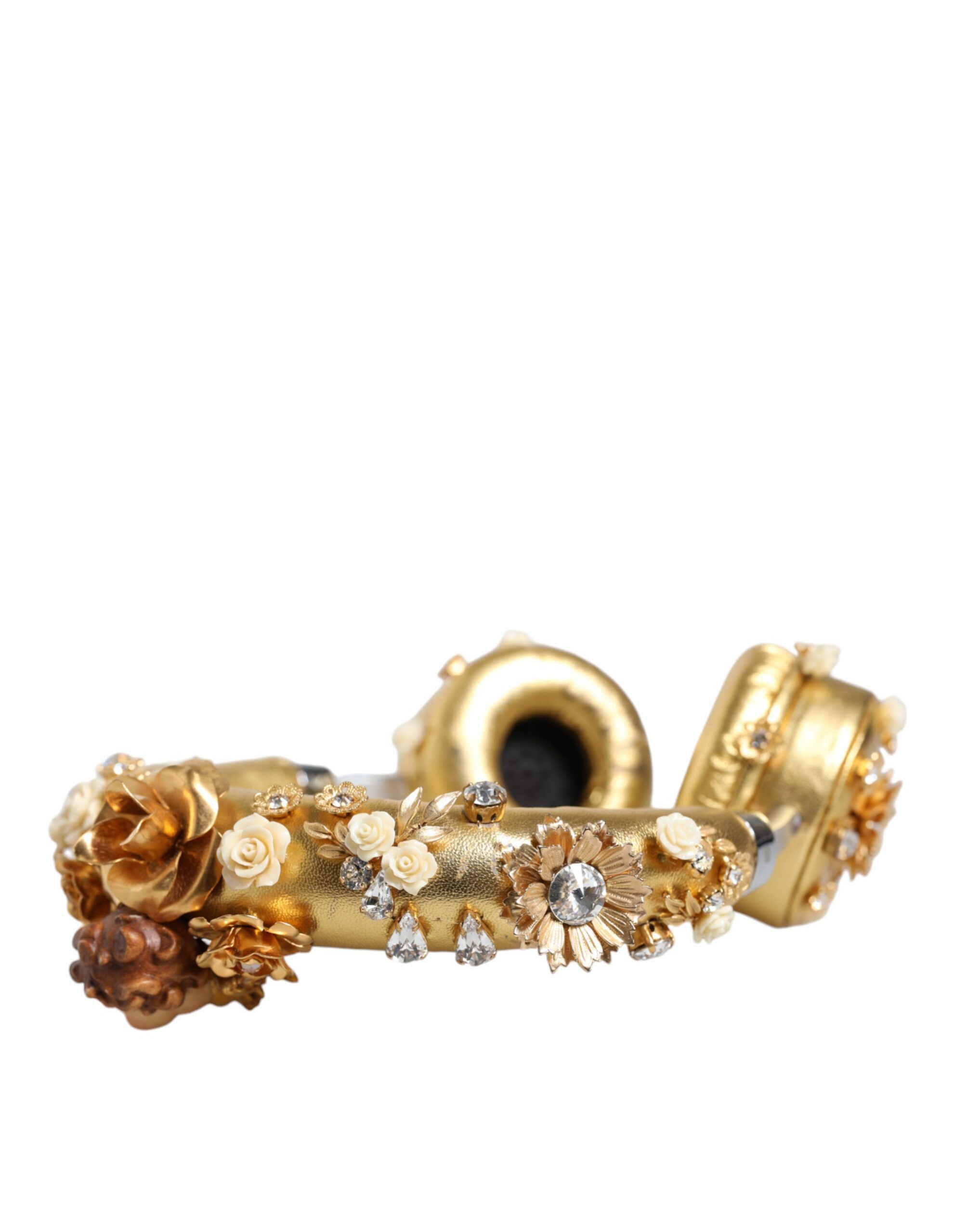 Leather Floral Crystal Angel Women's Headphones (Pre-Owned) - Dolce & Gabbana - Modalova