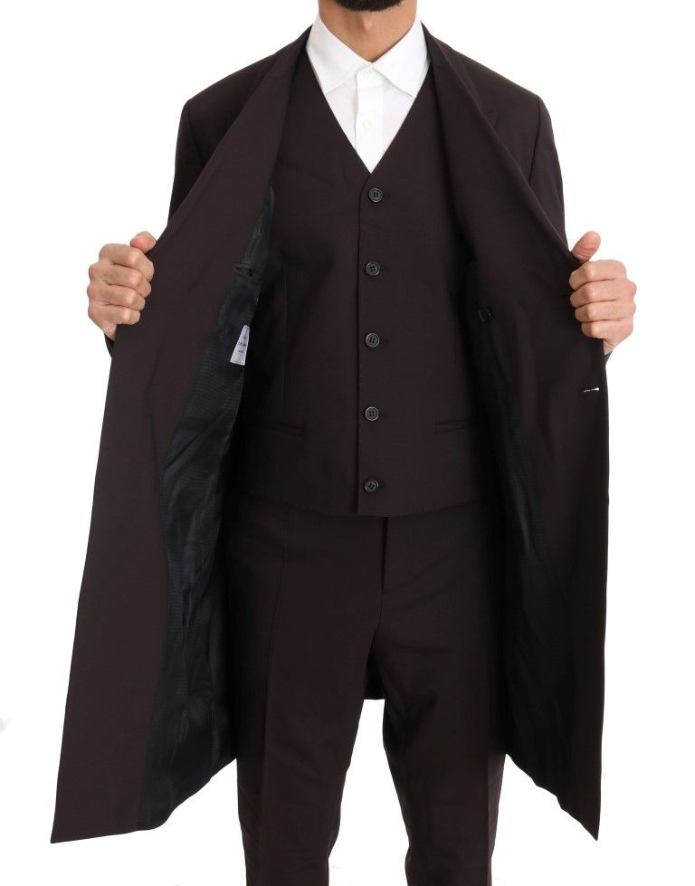 Wool Stretch Long 3 Piece Men's Suit - Dolce & Gabbana - Modalova