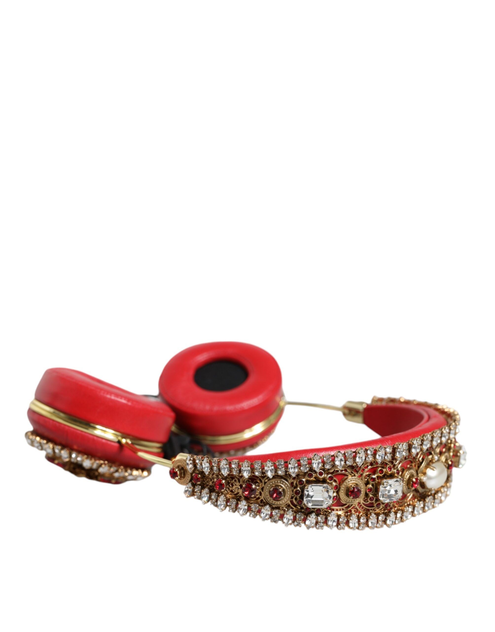 Nappa Leather Floral Crystal Women's Headphone - Dolce & Gabbana - Modalova