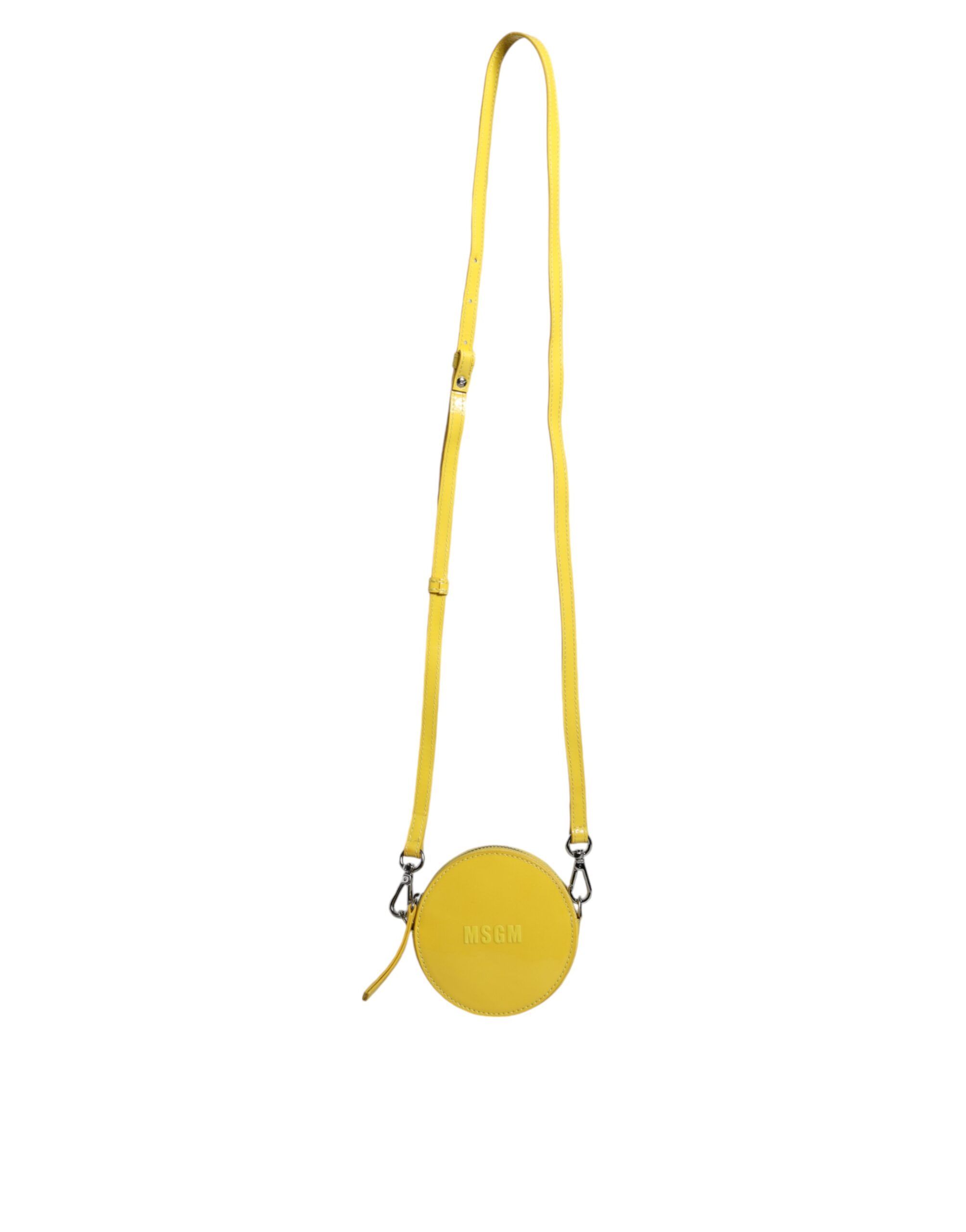Leather Logo Crossbody Sling Shoulder Round Women's Bag (Pre-Owned) - MSGM - Modalova