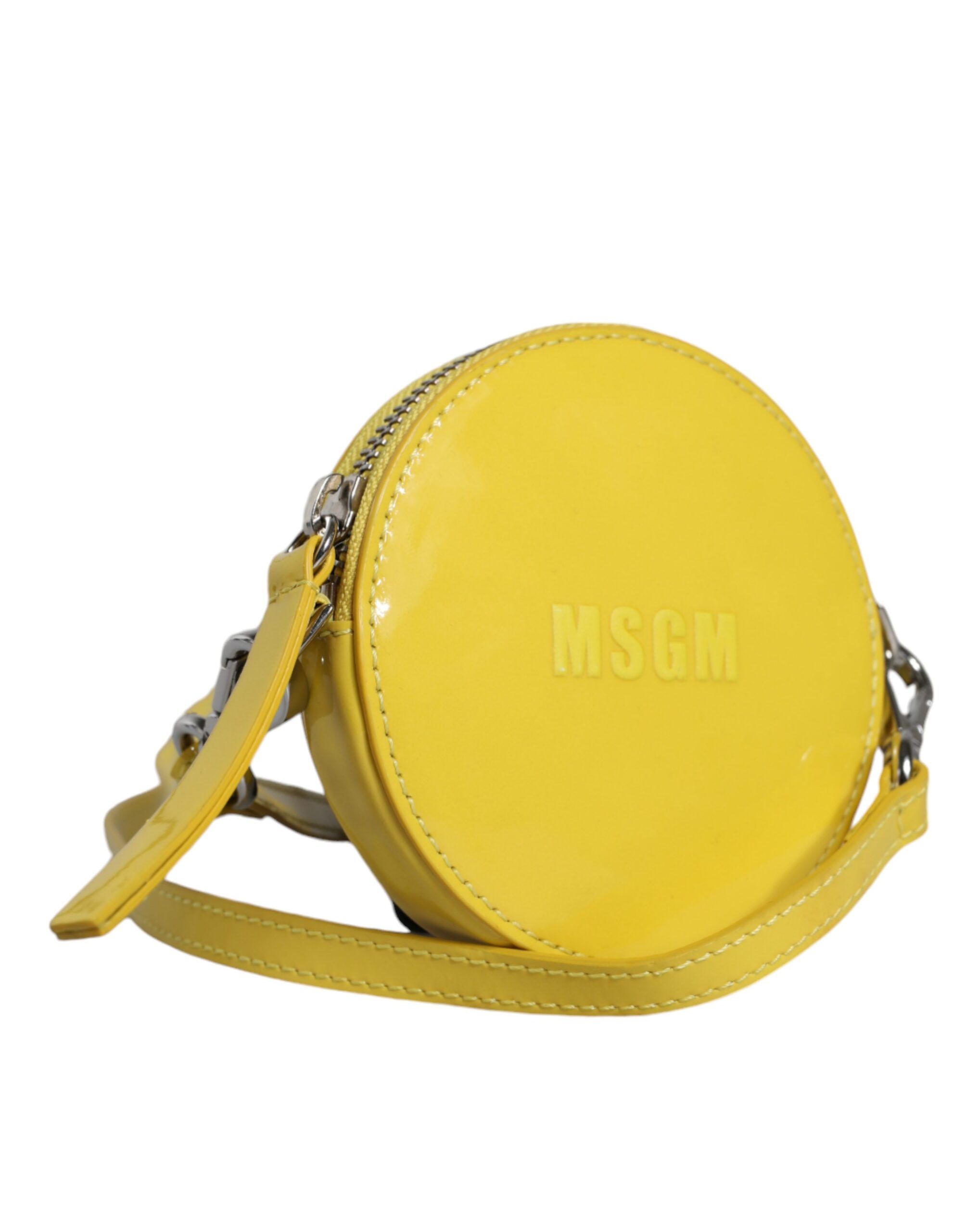 Leather Logo Crossbody Sling Shoulder Round Women's Bag (Pre-Owned) - MSGM - Modalova