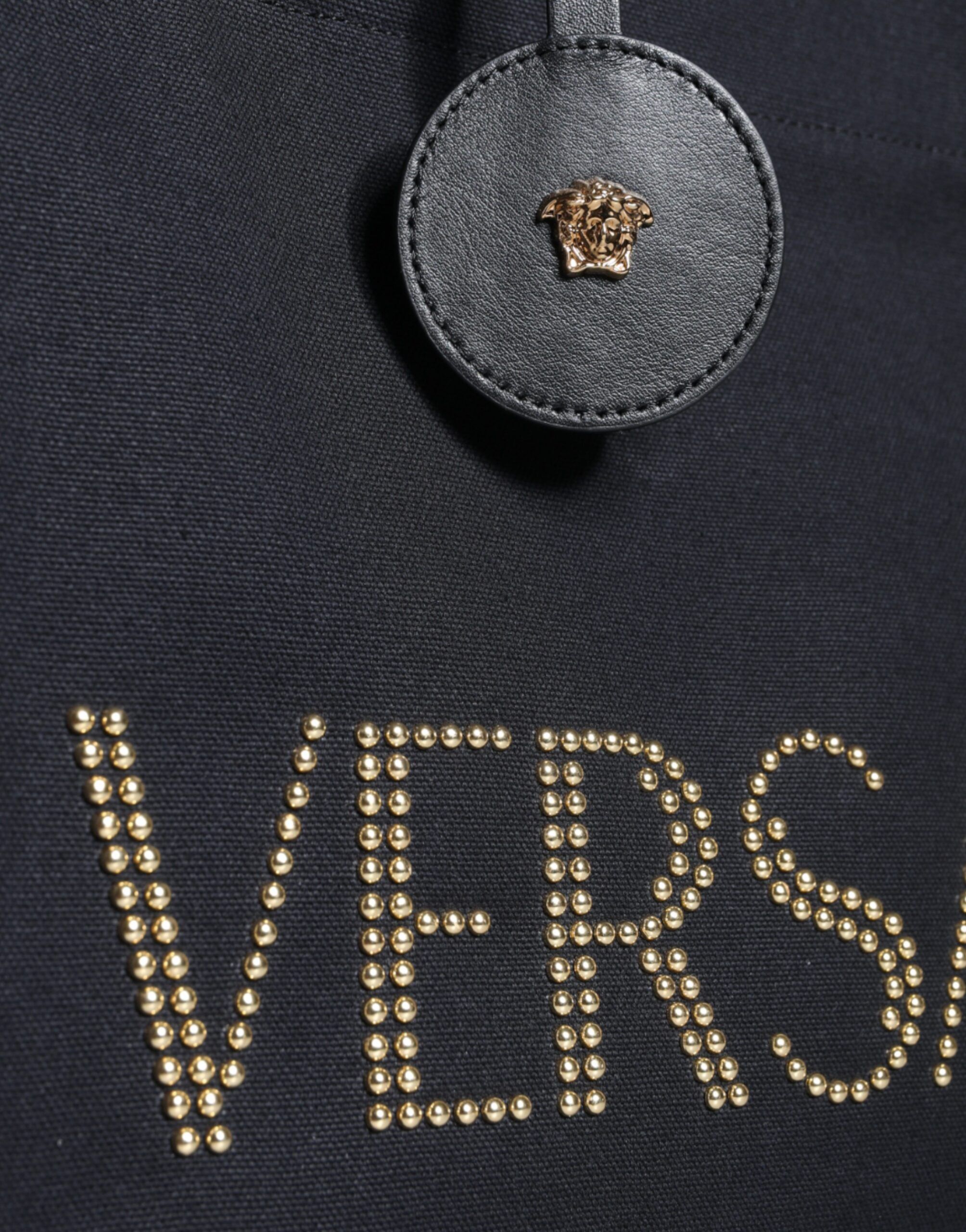Top Handle Canvas Leather Logo Crossbody Tote Women's Bag - Versace - Modalova