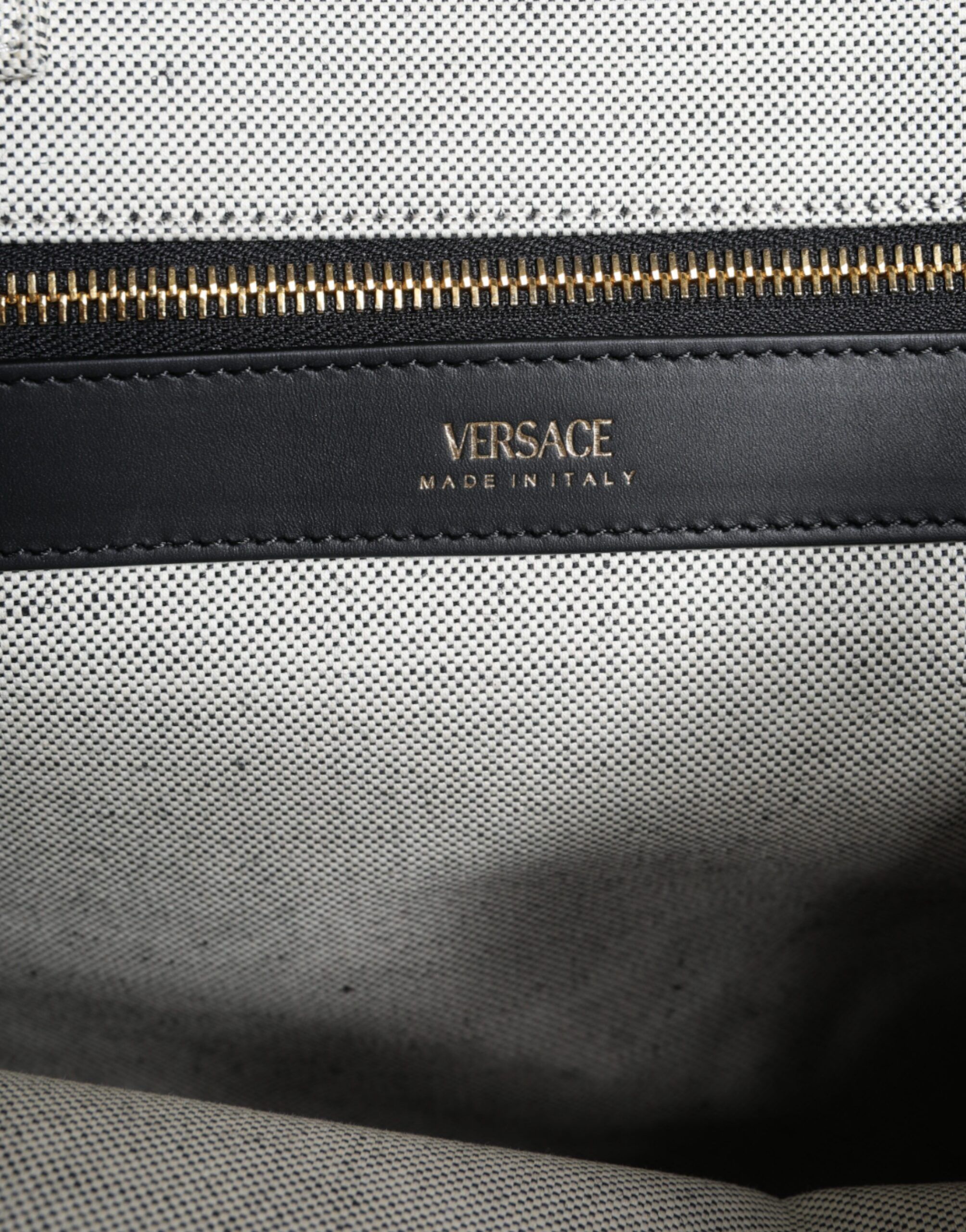Top Handle Canvas Leather Logo Crossbody Tote Women's Bag - Versace - Modalova