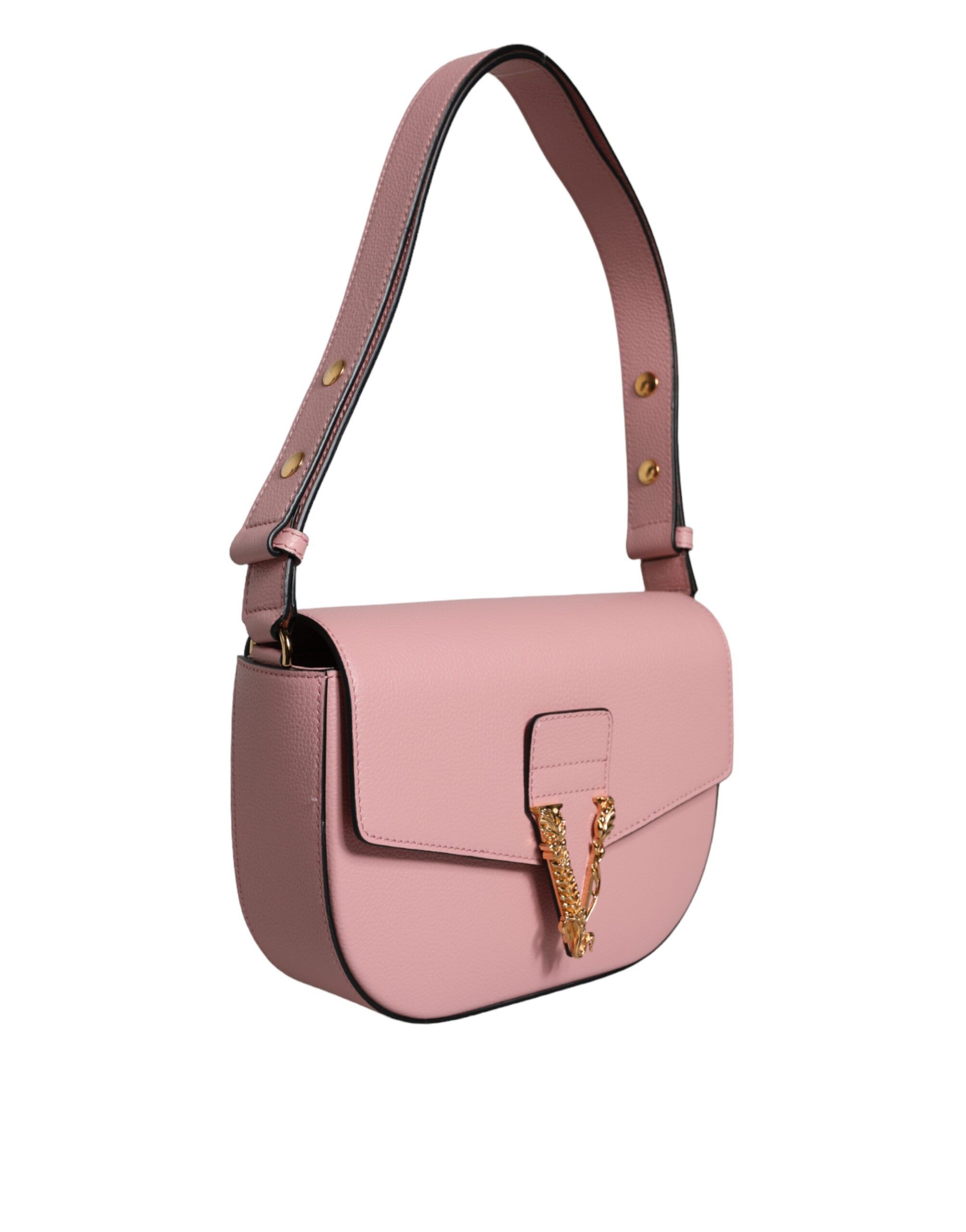 Grainy Calf Leather Logo Crossbody Shoulder Women's Bag - Versace - Modalova
